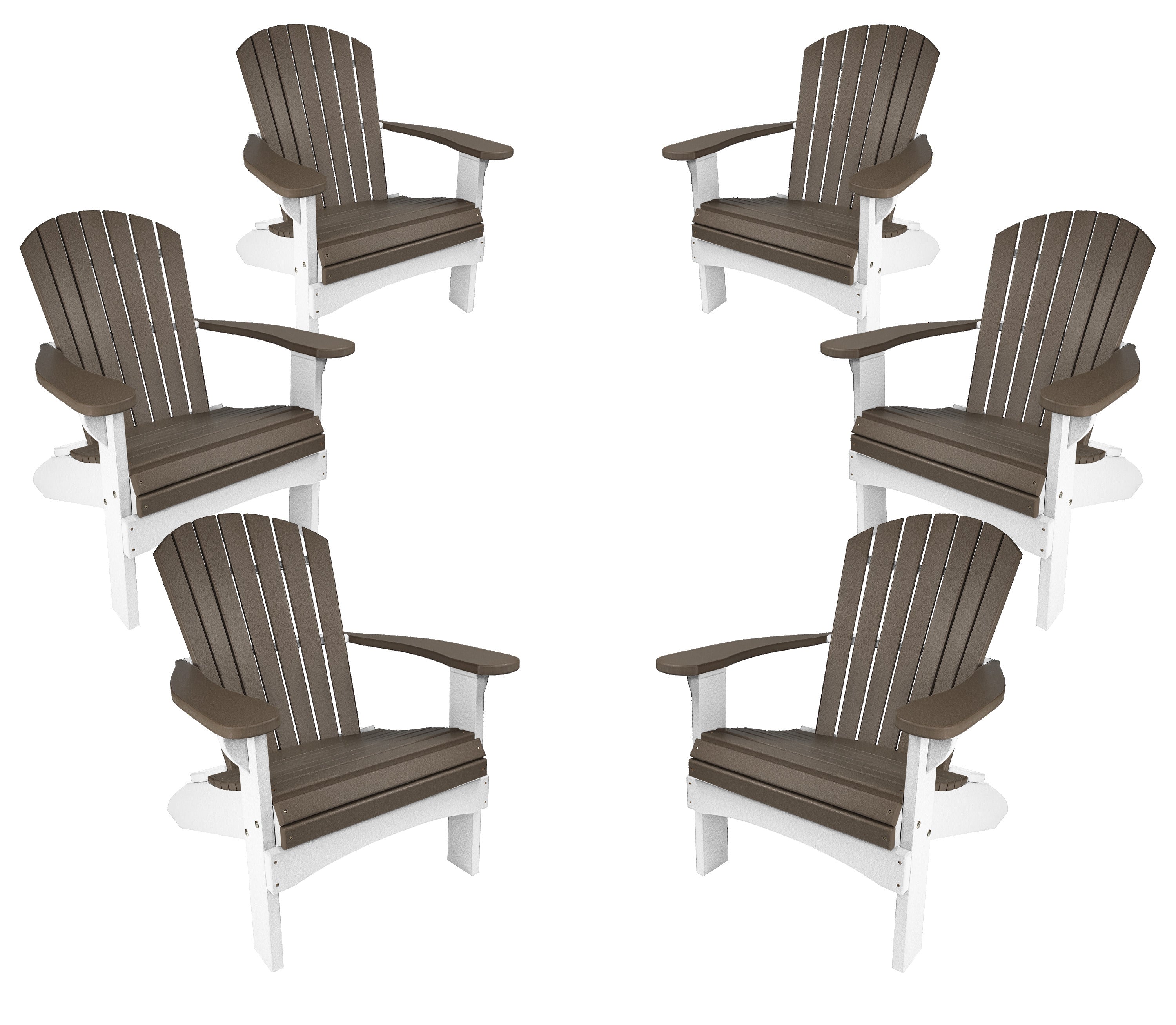 Set of 6 Adirondack Chairs Original King Size