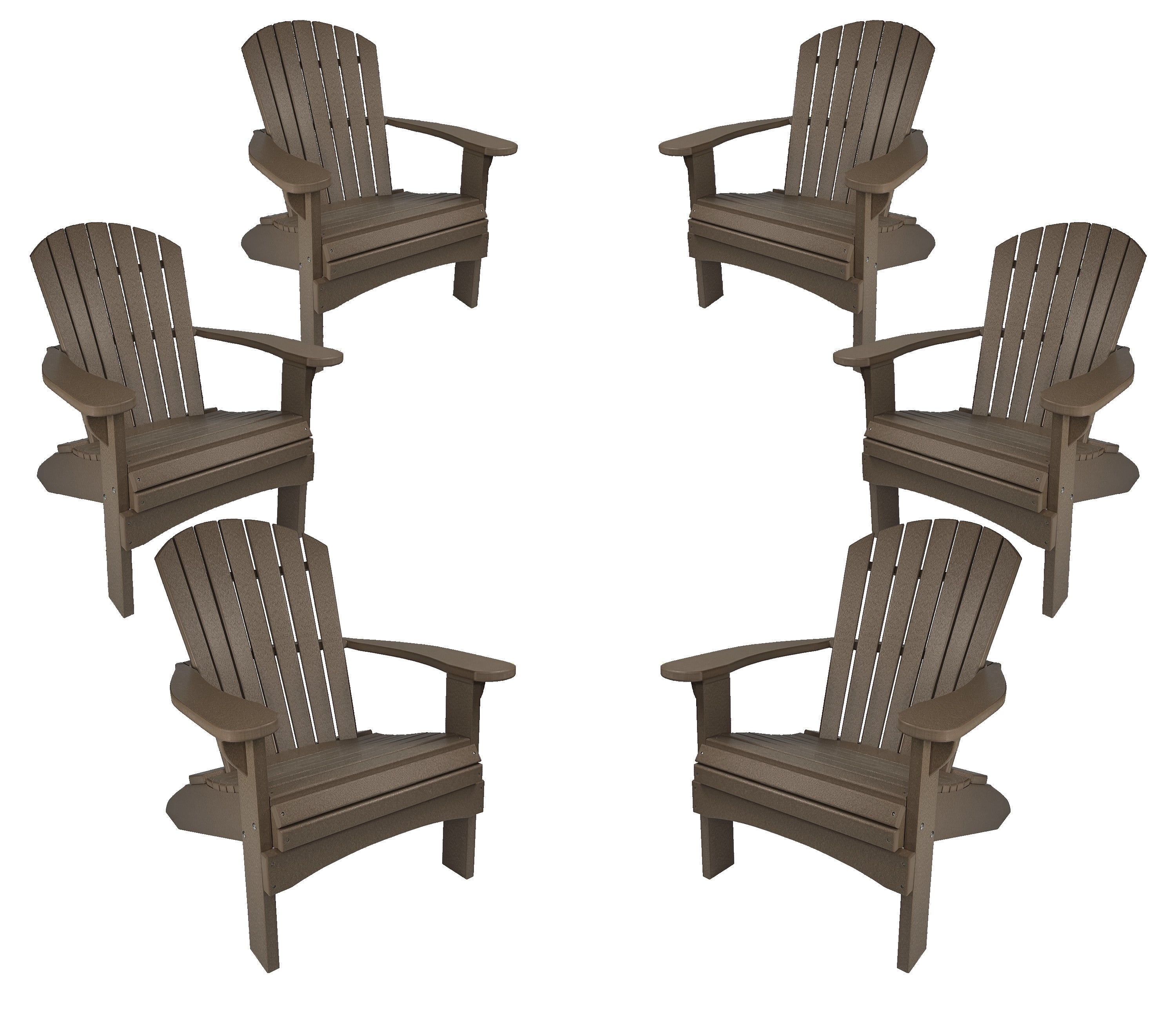 Set of 6 Adirondack Chairs Original King Size
