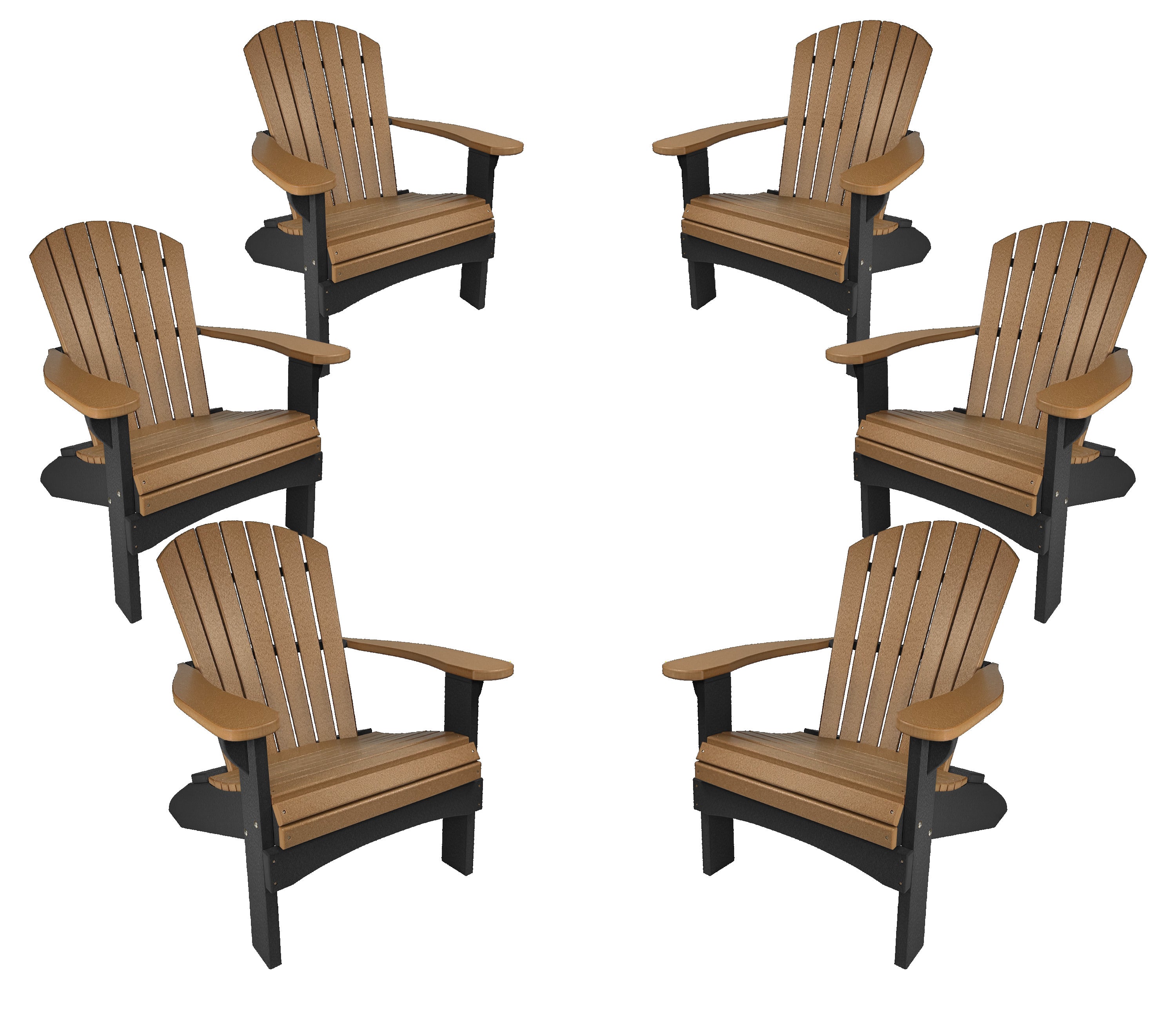 Set of 6 Adirondack Chairs Original King Size