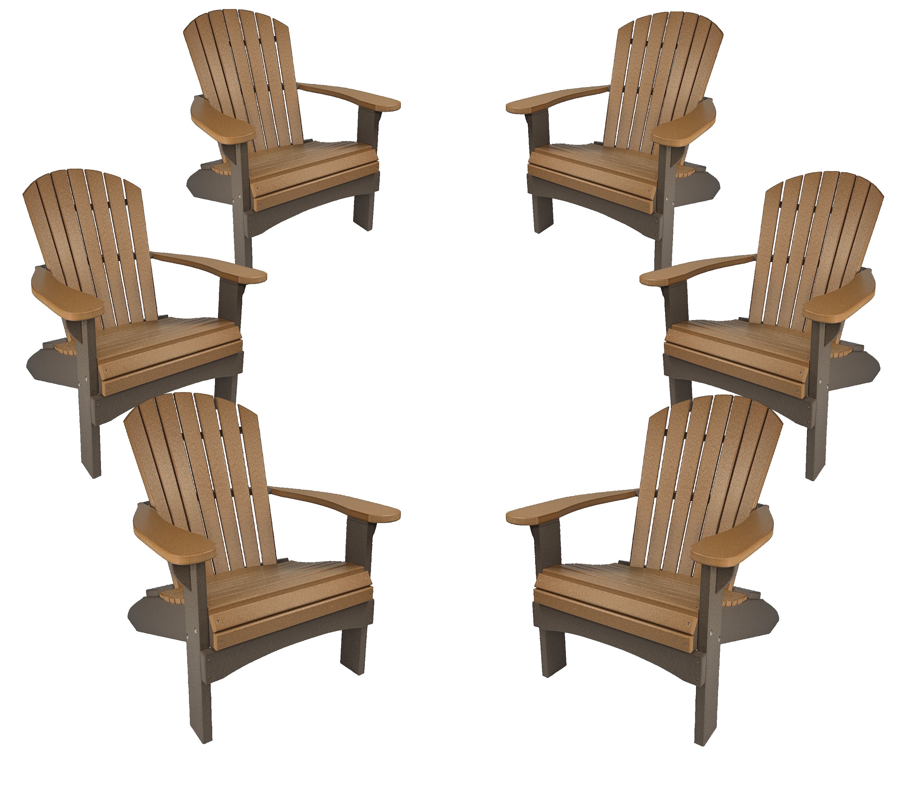 Set of 6 Adirondack Chairs Original King Size