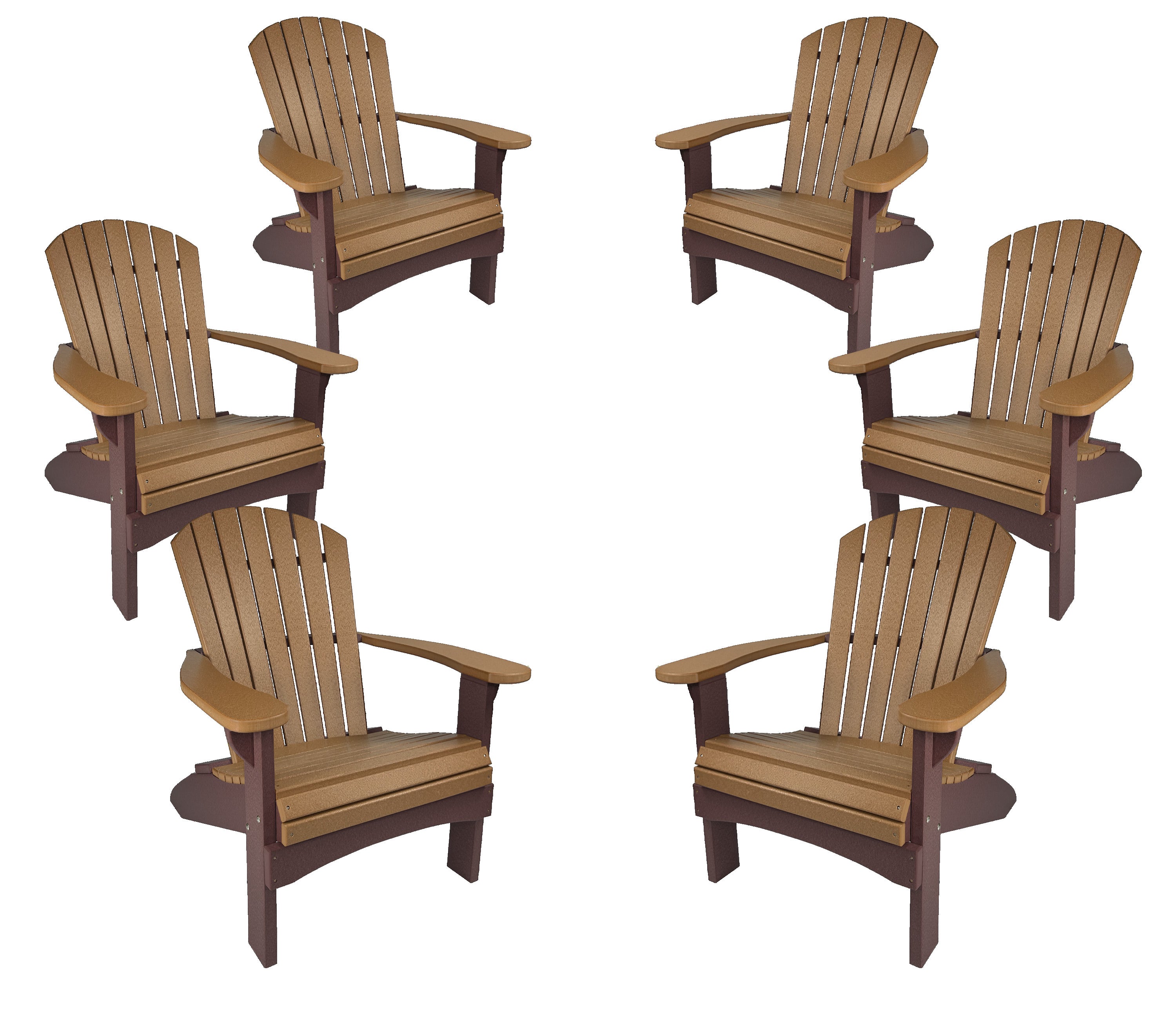 Set of 6 Adirondack Chairs Original King Size