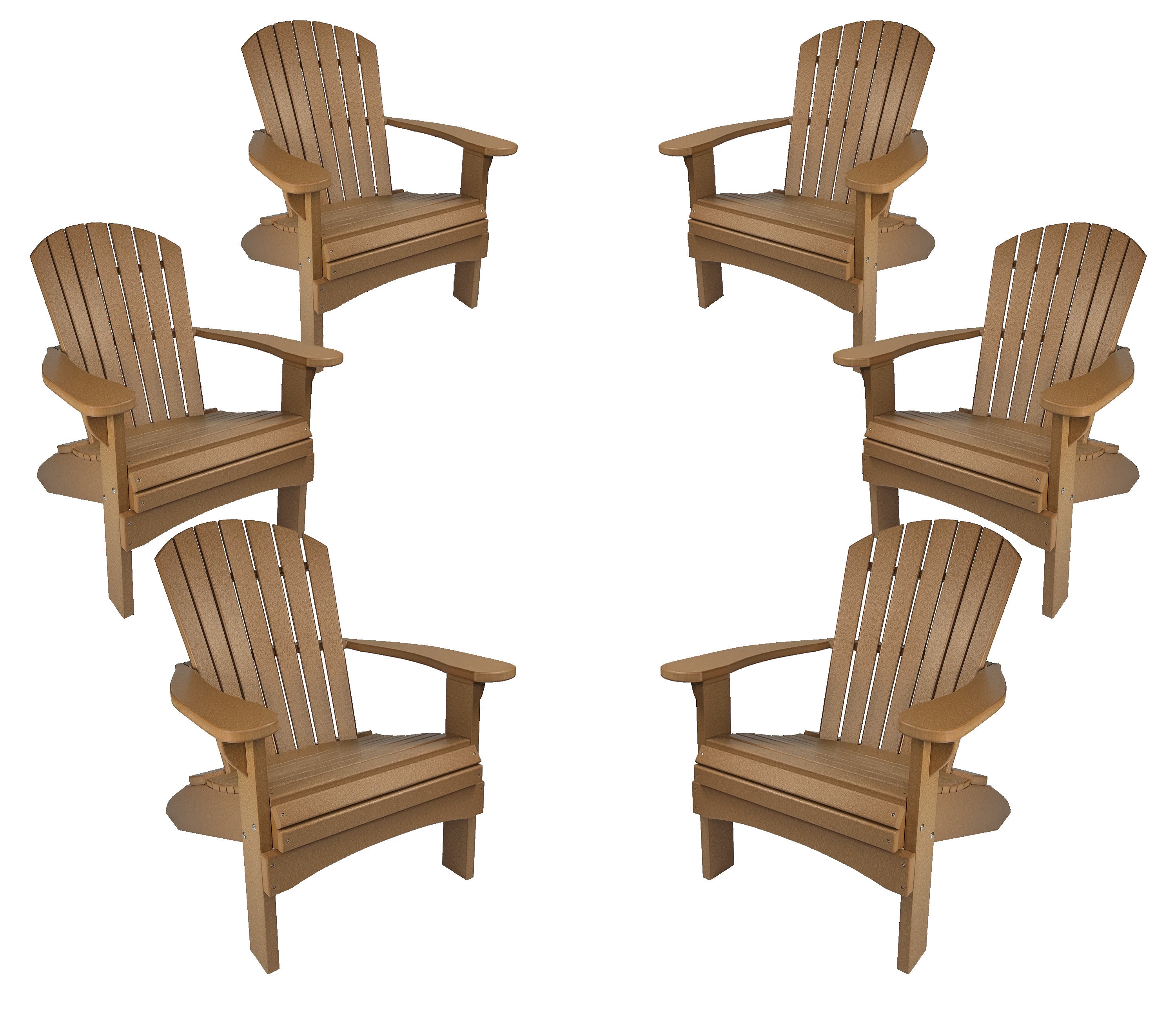 Set of 6 Adirondack Chairs Original King Size