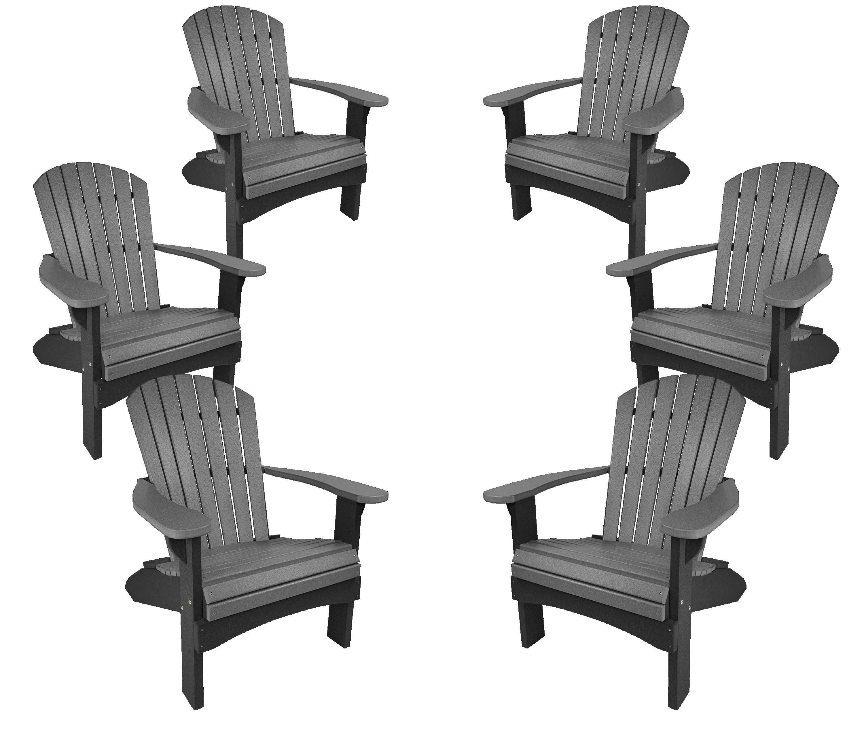 Set of 6 Adirondack Chairs Original King Size