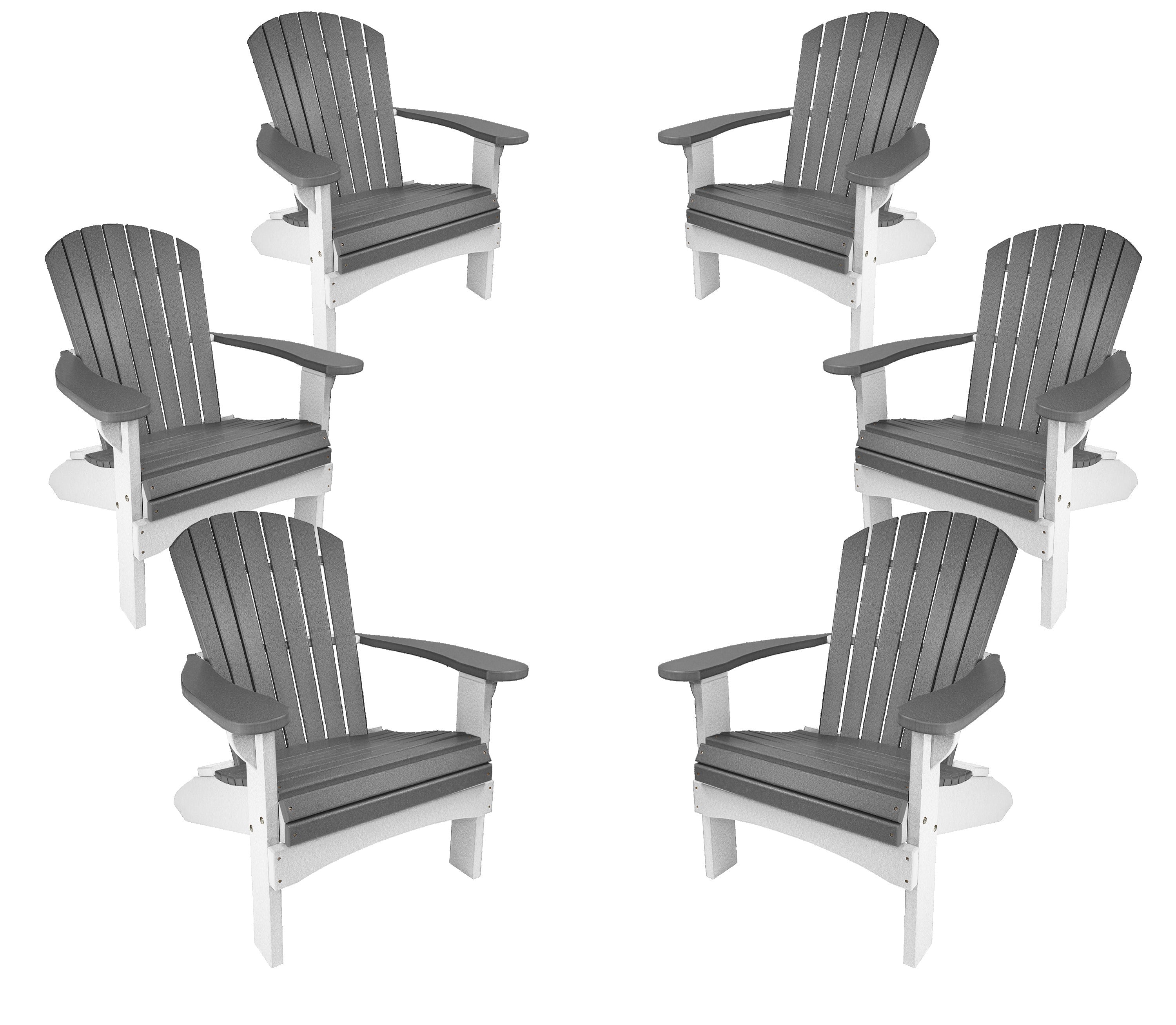 Set of 6 Adirondack Chairs Original King Size