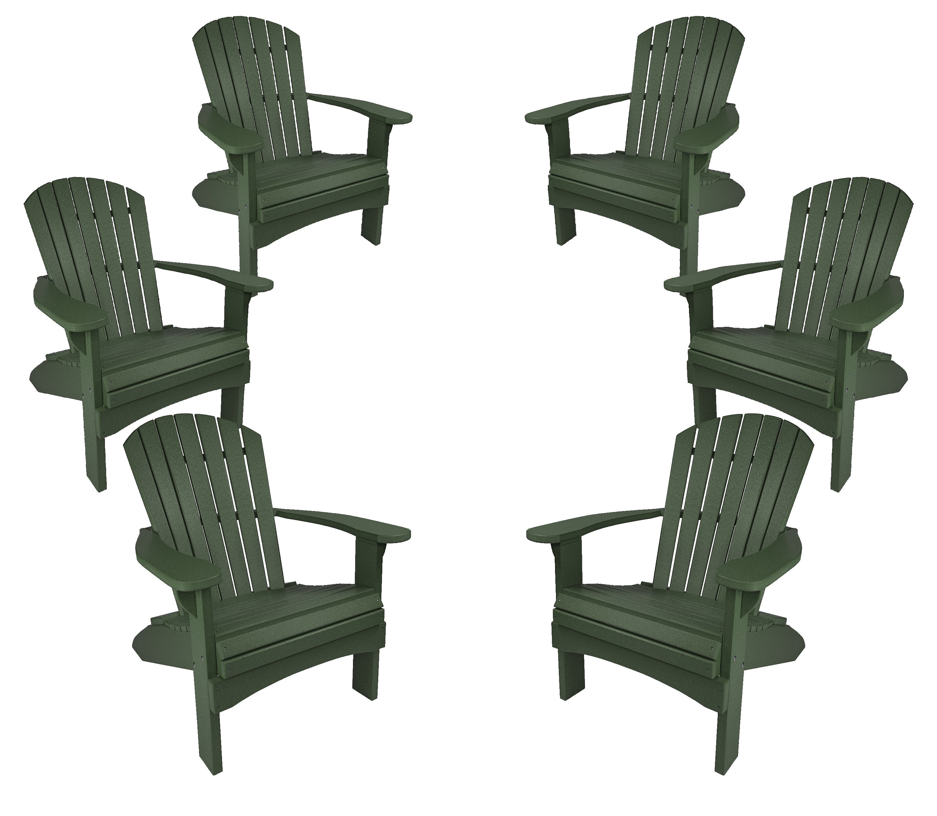 Set of 6 Adirondack Chairs Original King Size
