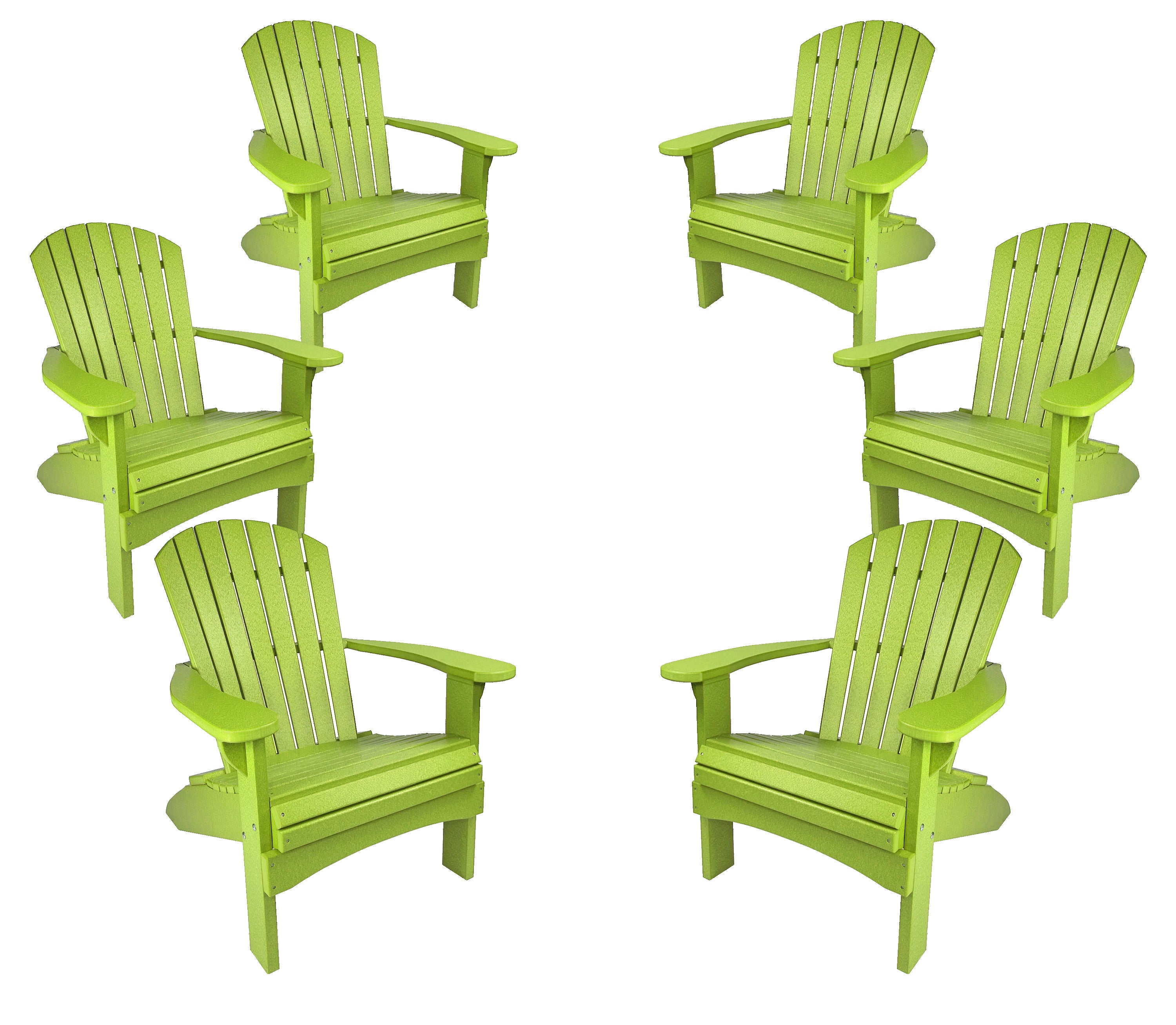 Set of 6 Adirondack Chairs Original King Size