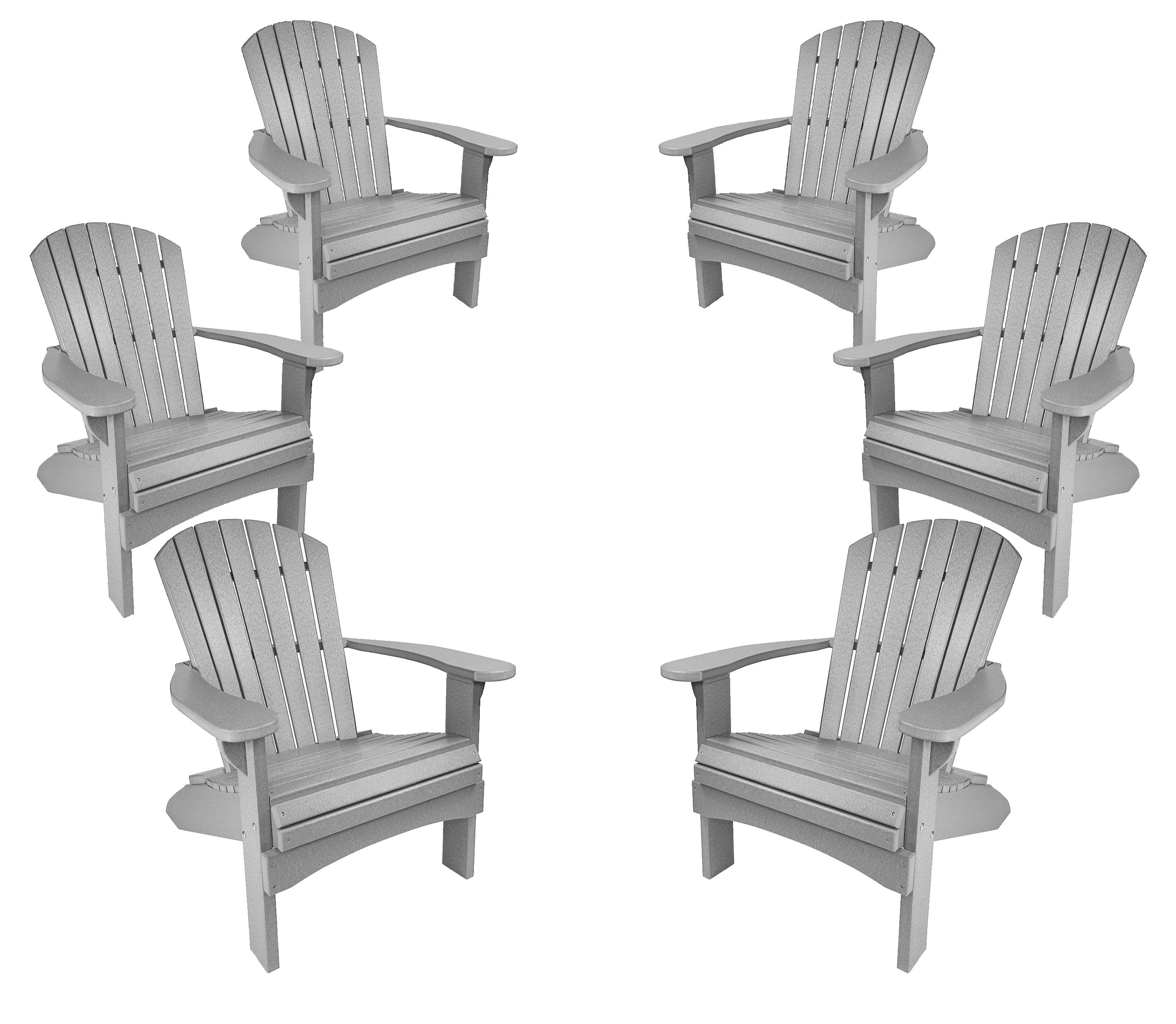 Set of 6 Adirondack Chairs Original King Size