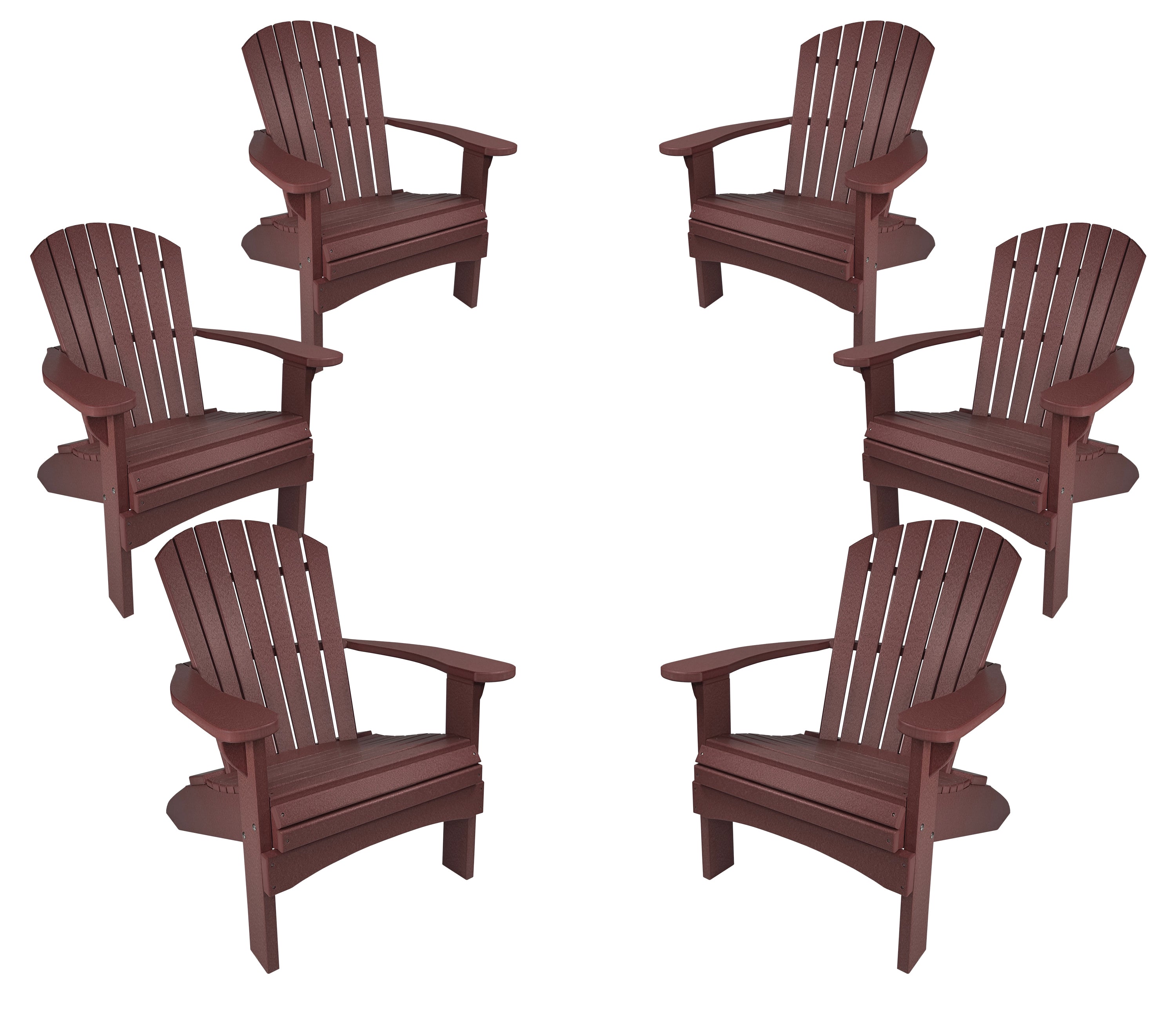 Set of 6 Adirondack Chairs Original King Size