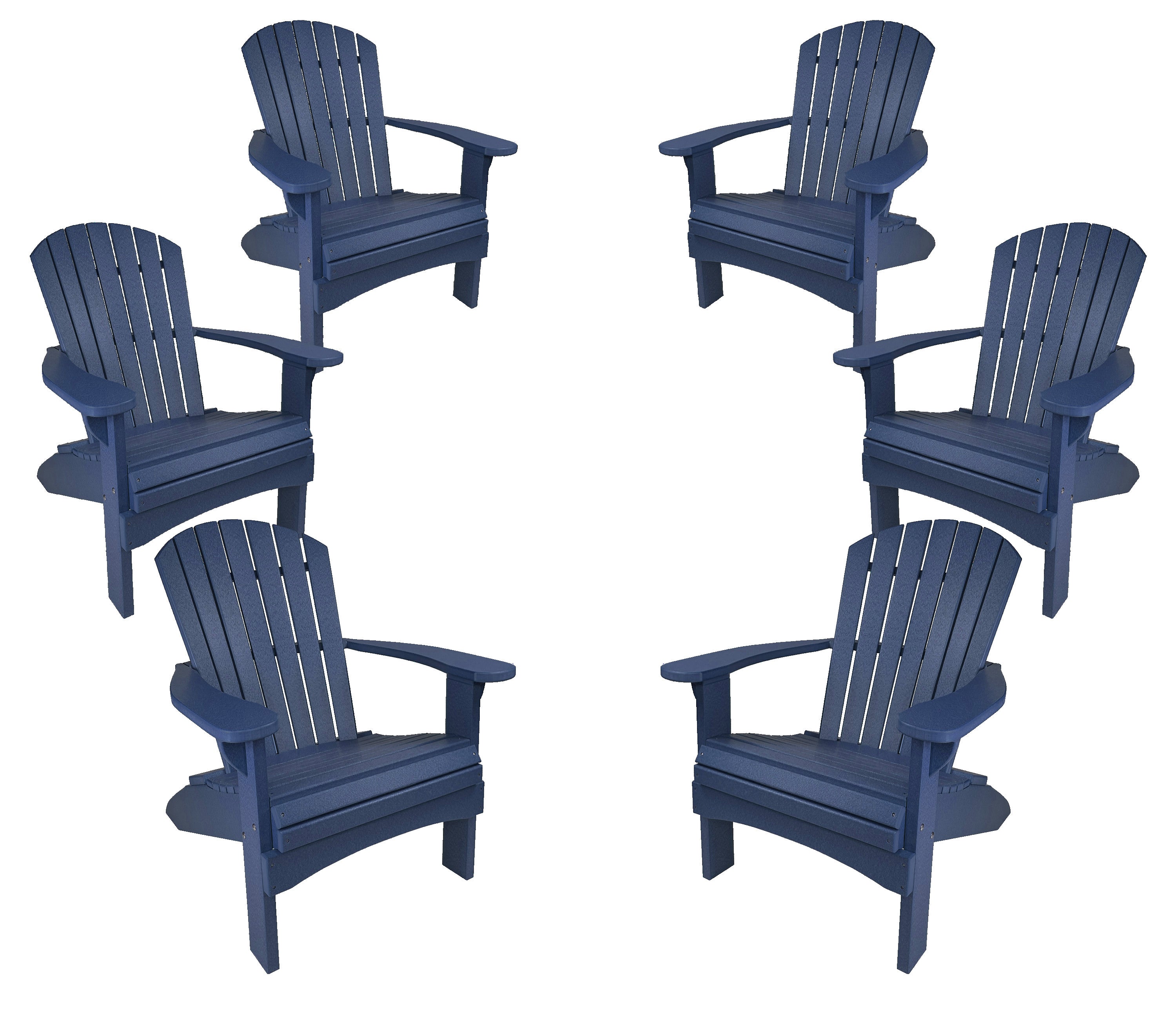 Set of 6 Adirondack Chairs Original King Size
