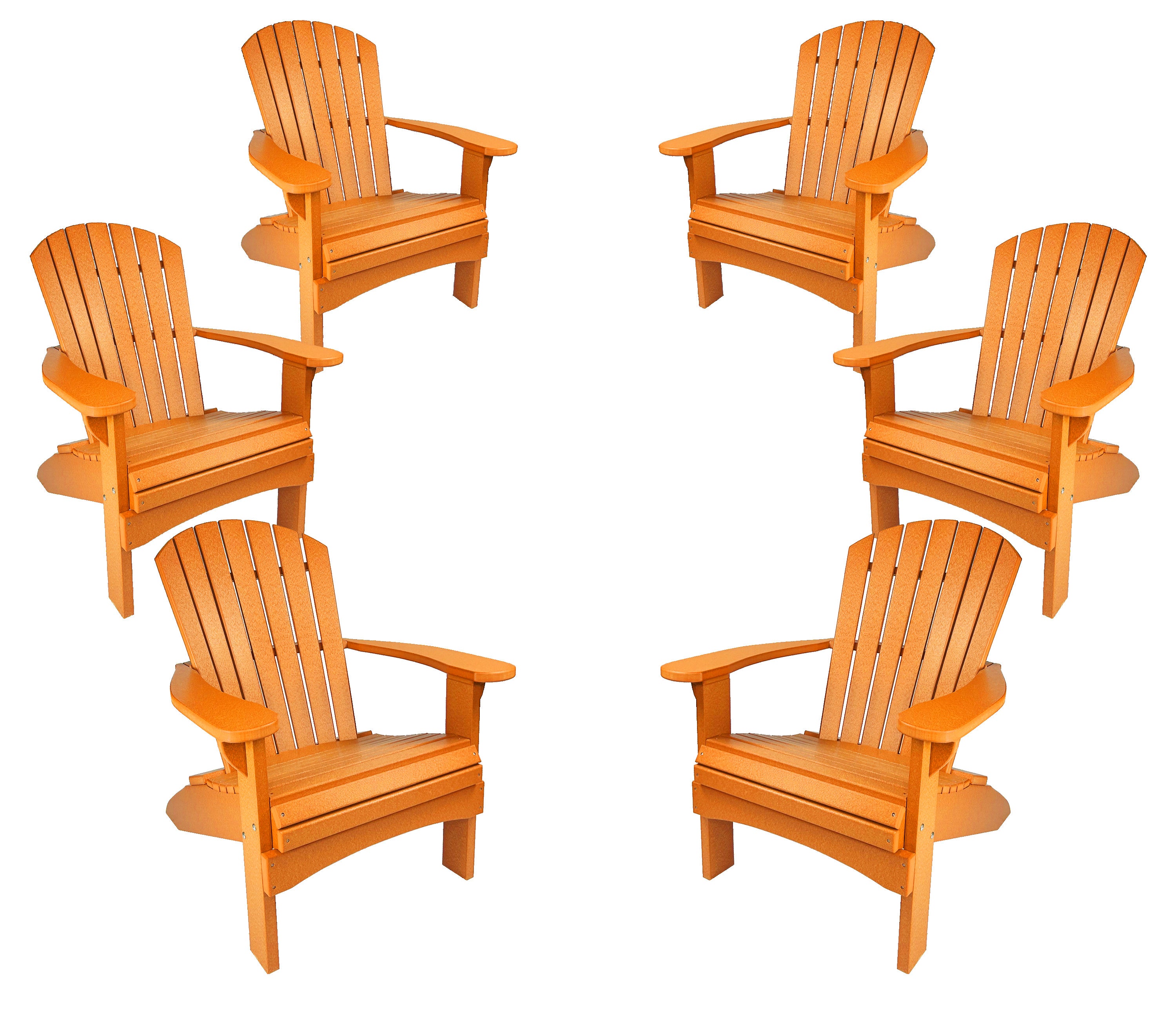 Set of 6 Adirondack Chairs Original King Size