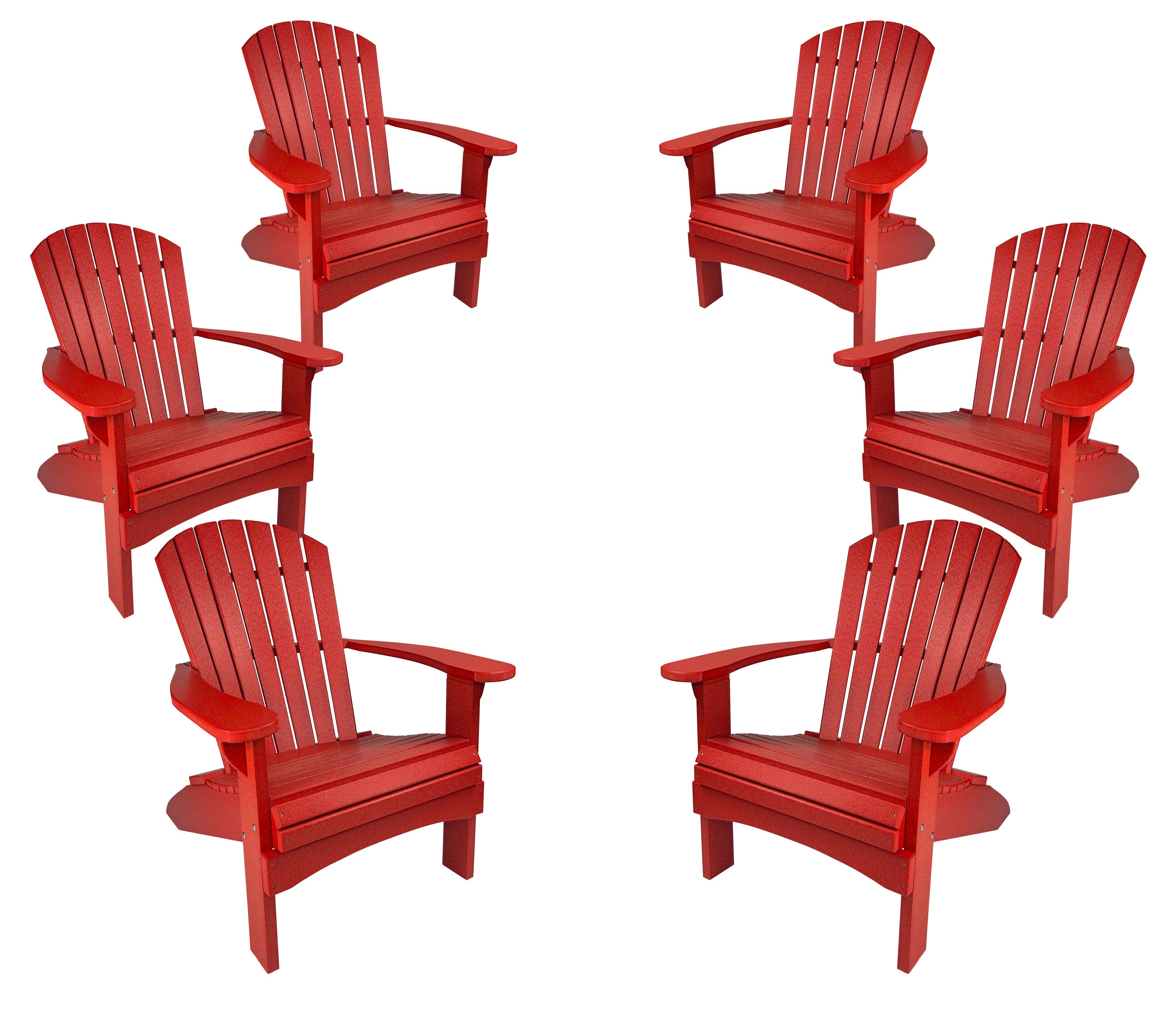 Set of 6 Adirondack Chairs Original King Size