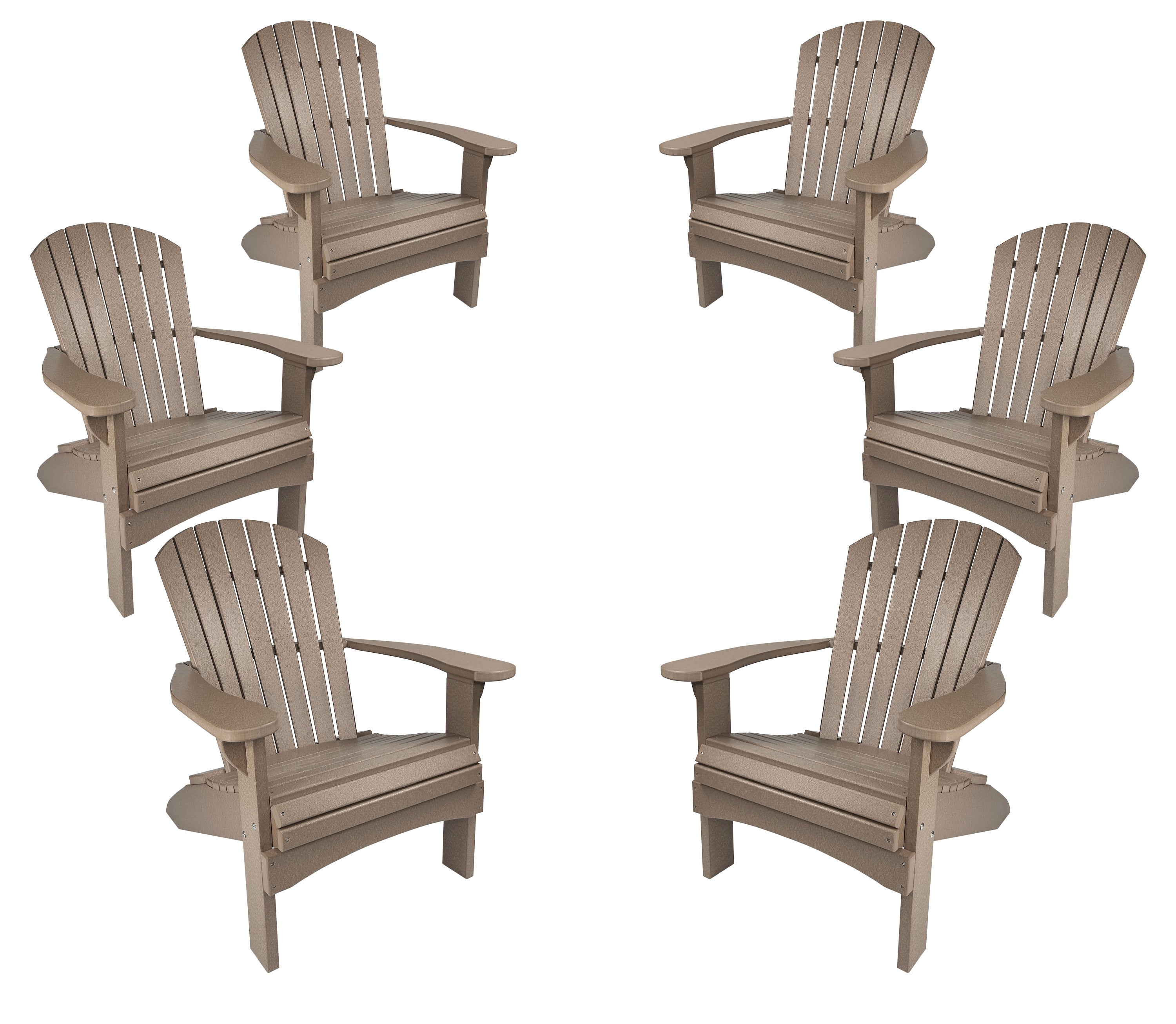 Set of 6 Adirondack Chairs Original King Size