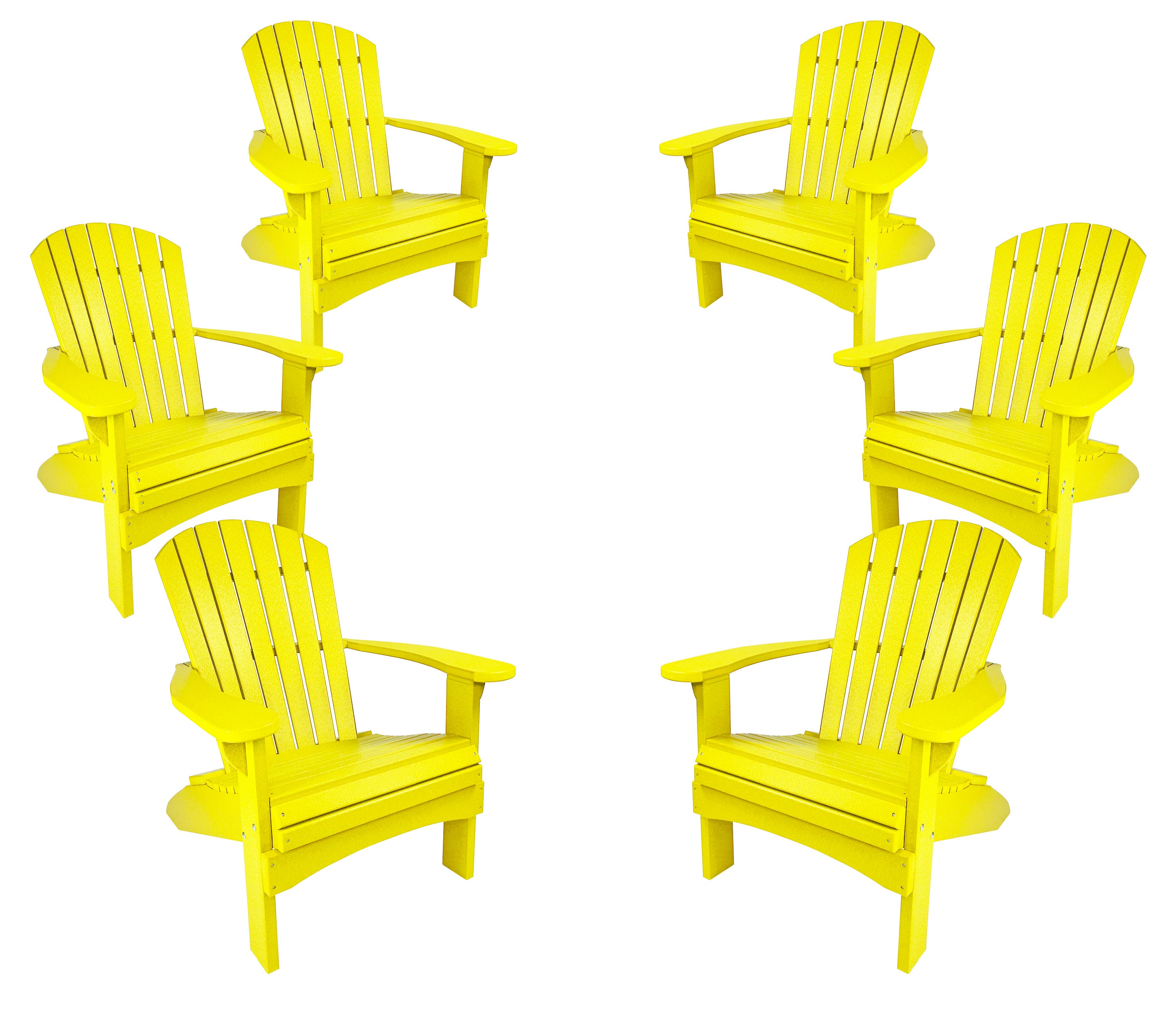Set of 6 Adirondack Chairs Original King Size