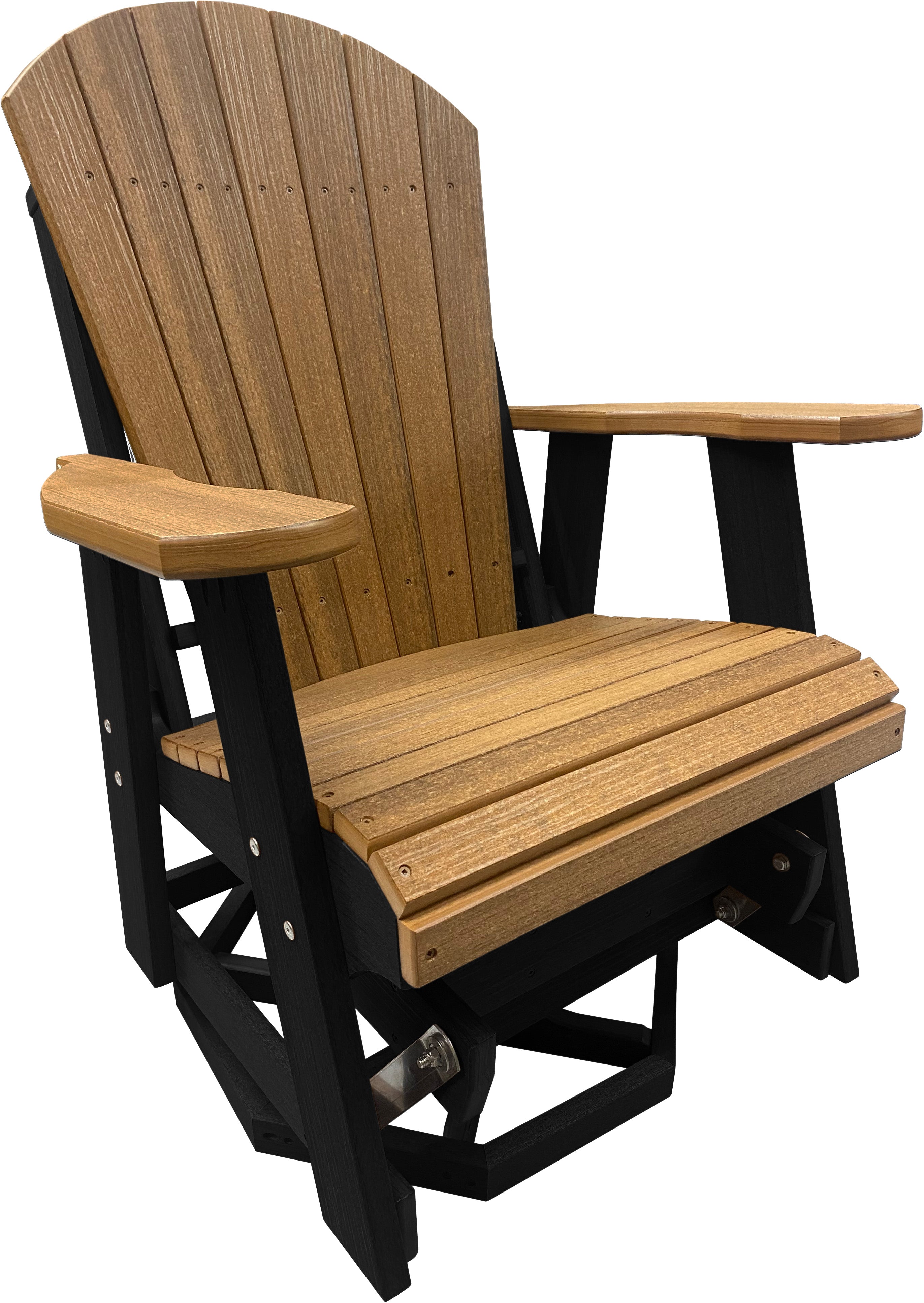 3-Piece Adirondack Swivel Gliders With Two Tier End Table