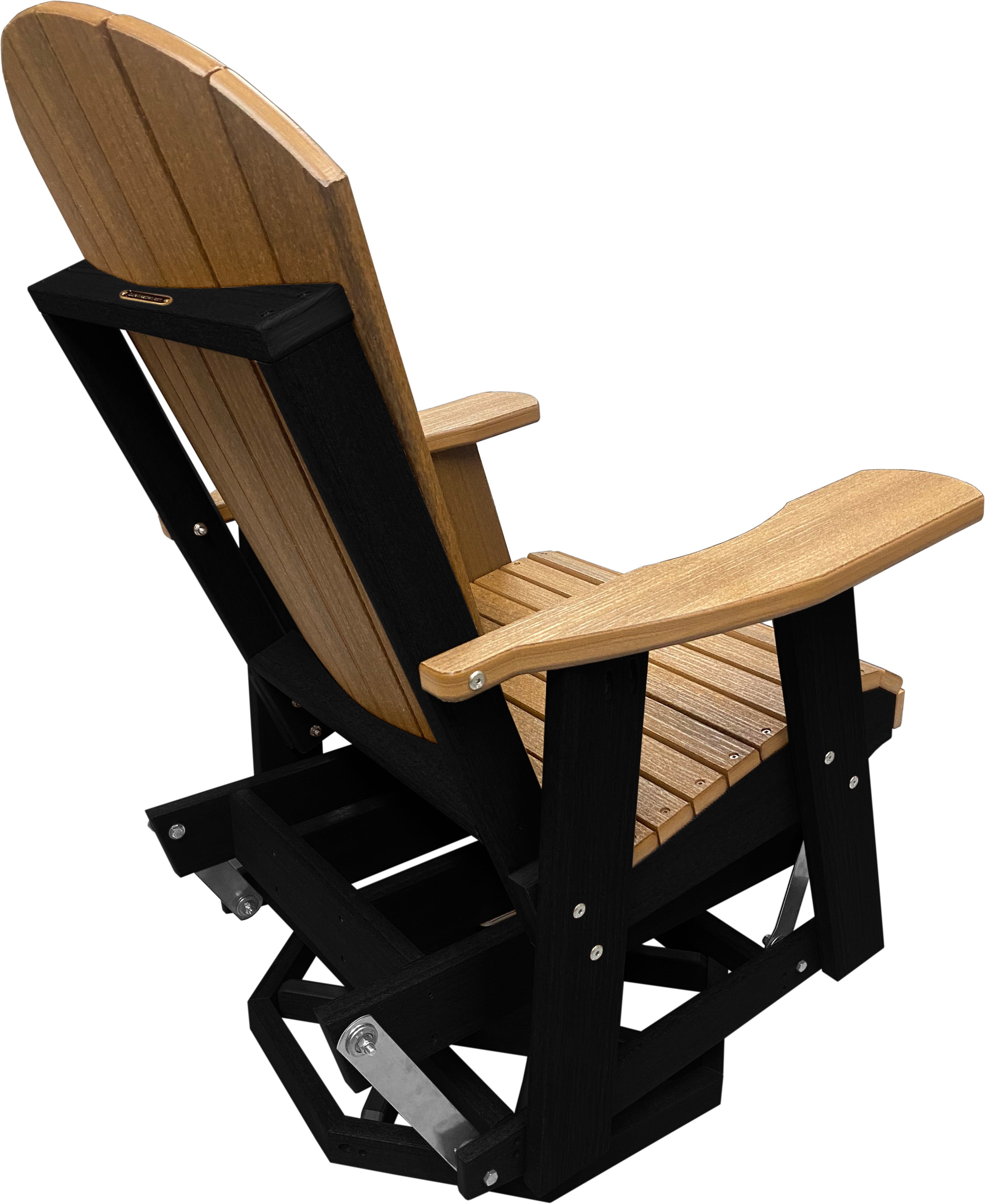 3-Piece Adirondack Swivel Gliders With Two Tier End Table