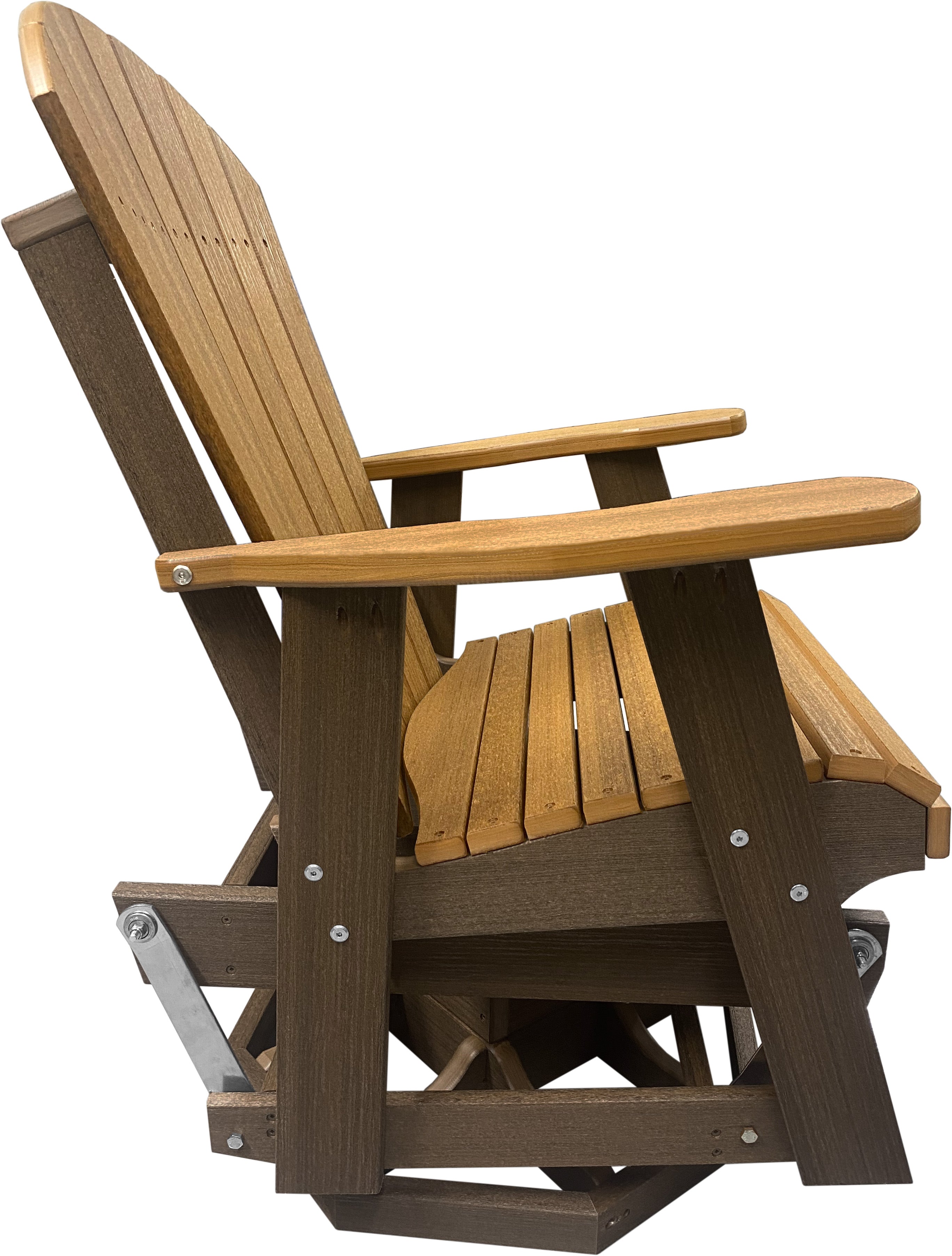 3-Piece Adirondack Swivel Gliders With Two Tier End Table