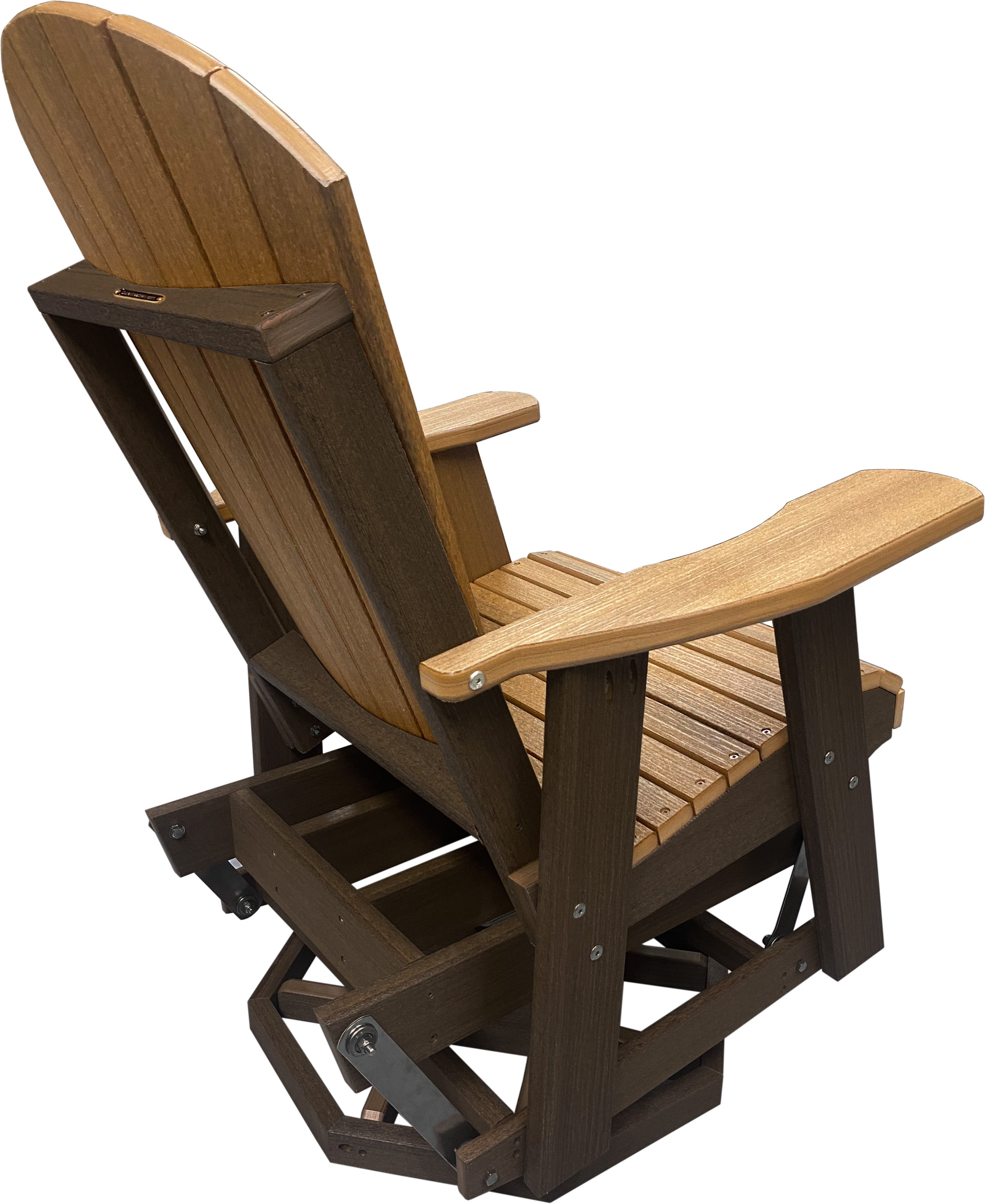 3-Piece Adirondack Swivel Gliders With Two Tier End Table