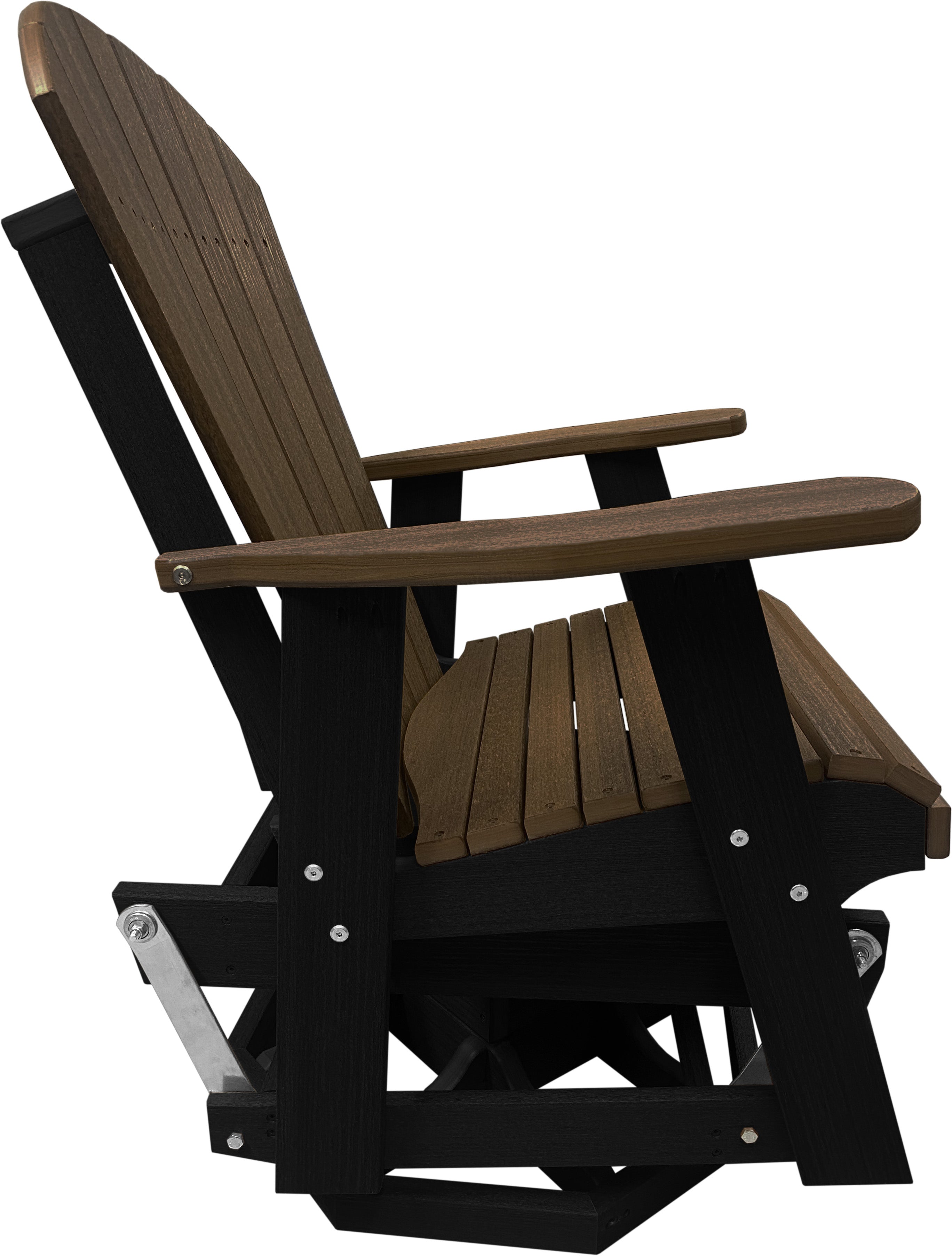 3-Piece Adirondack Swivel Gliders With Two Tier End Table