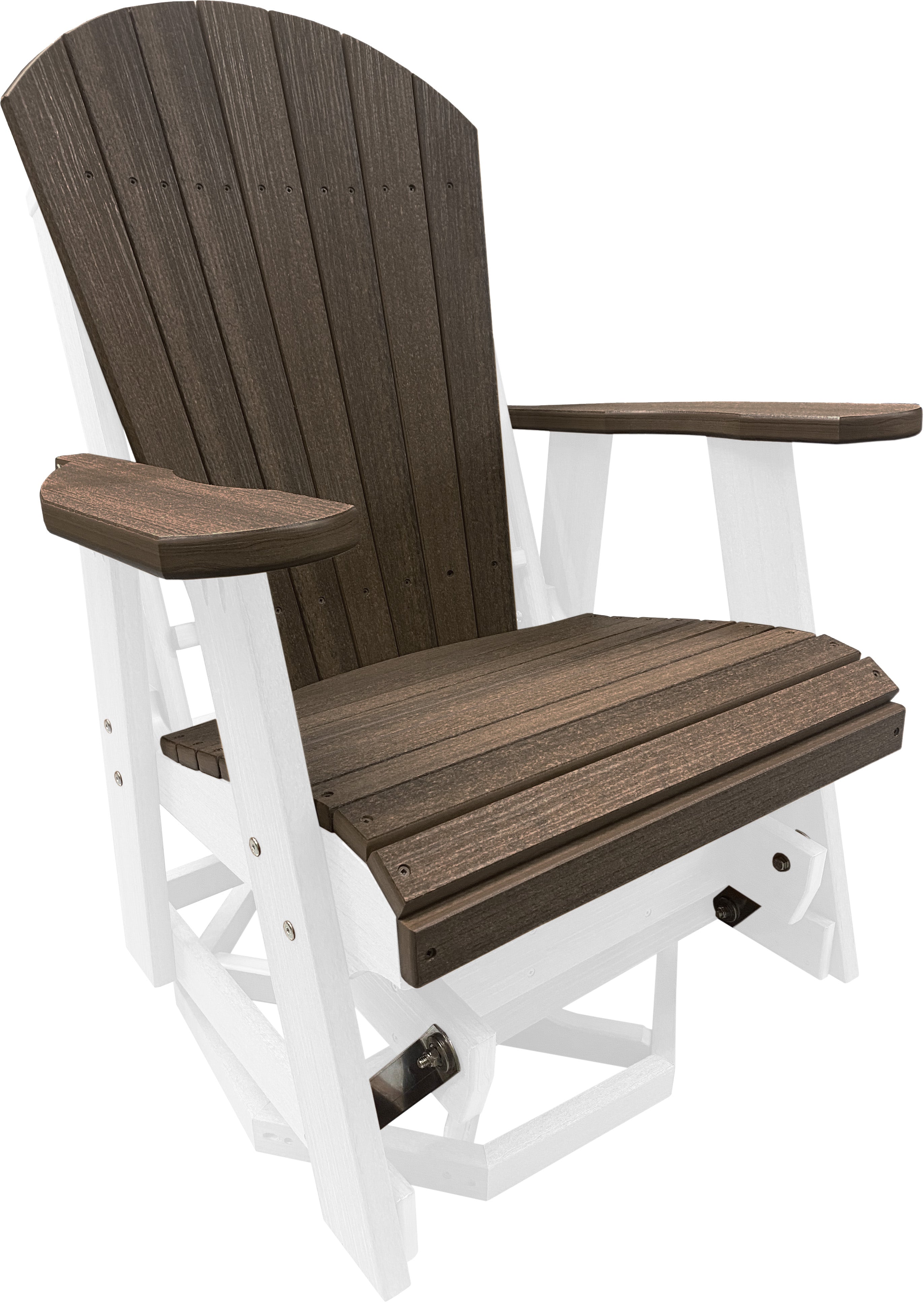 3-Piece Adirondack Swivel Gliders With Two Tier End Table