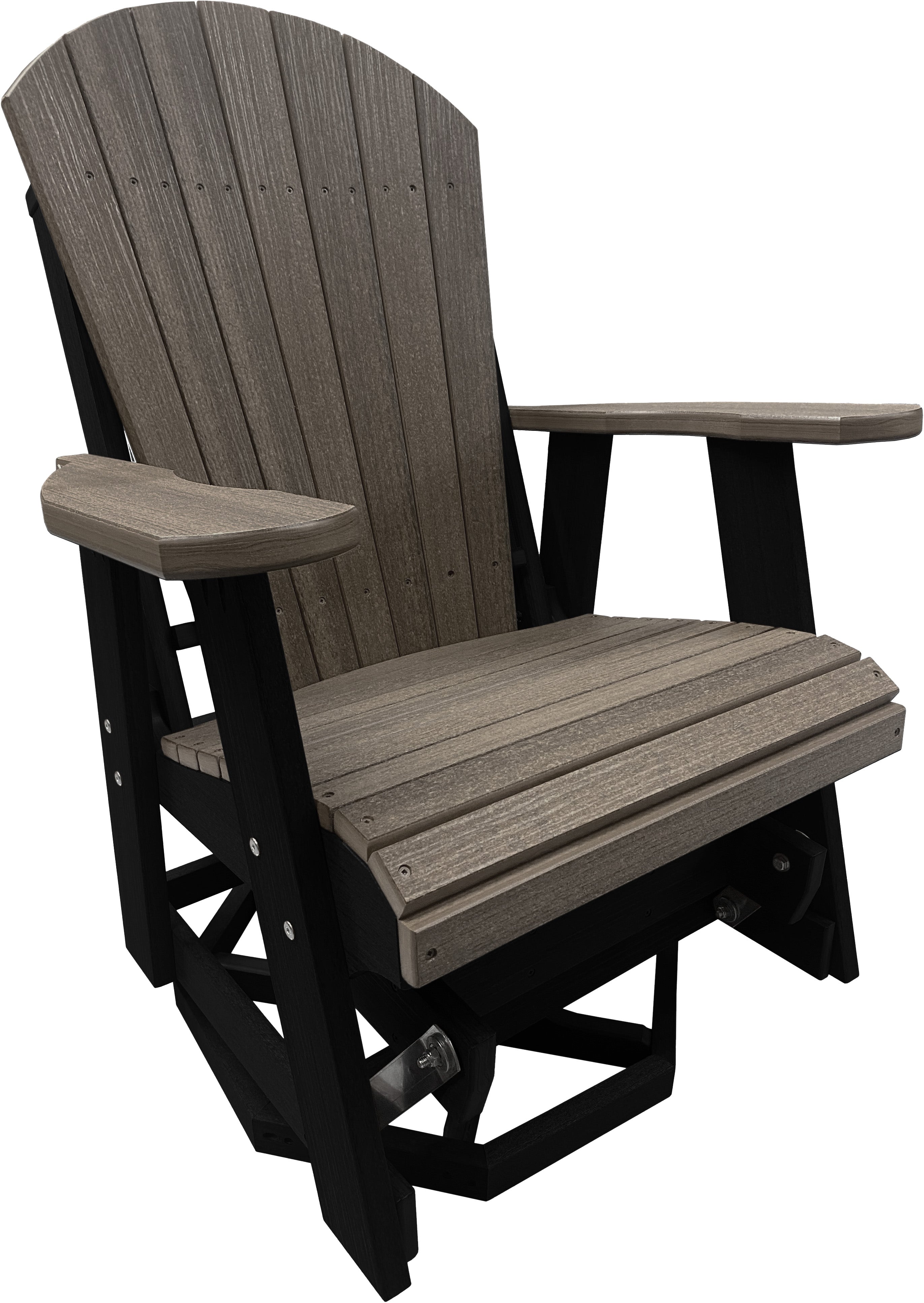 3-Piece Adirondack Swivel Gliders With Two Tier End Table