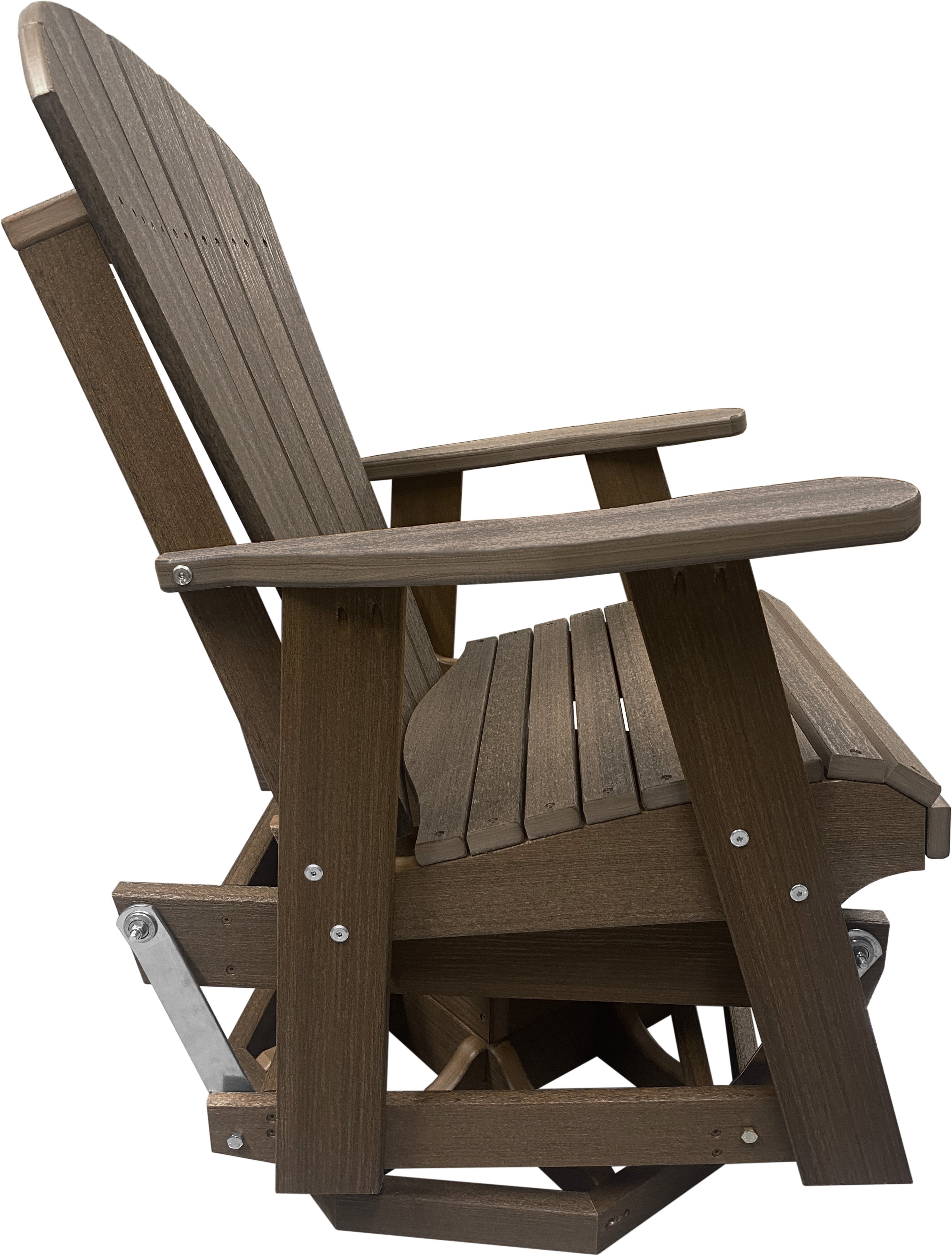 3-Piece Adirondack Swivel Gliders With Two Tier End Table