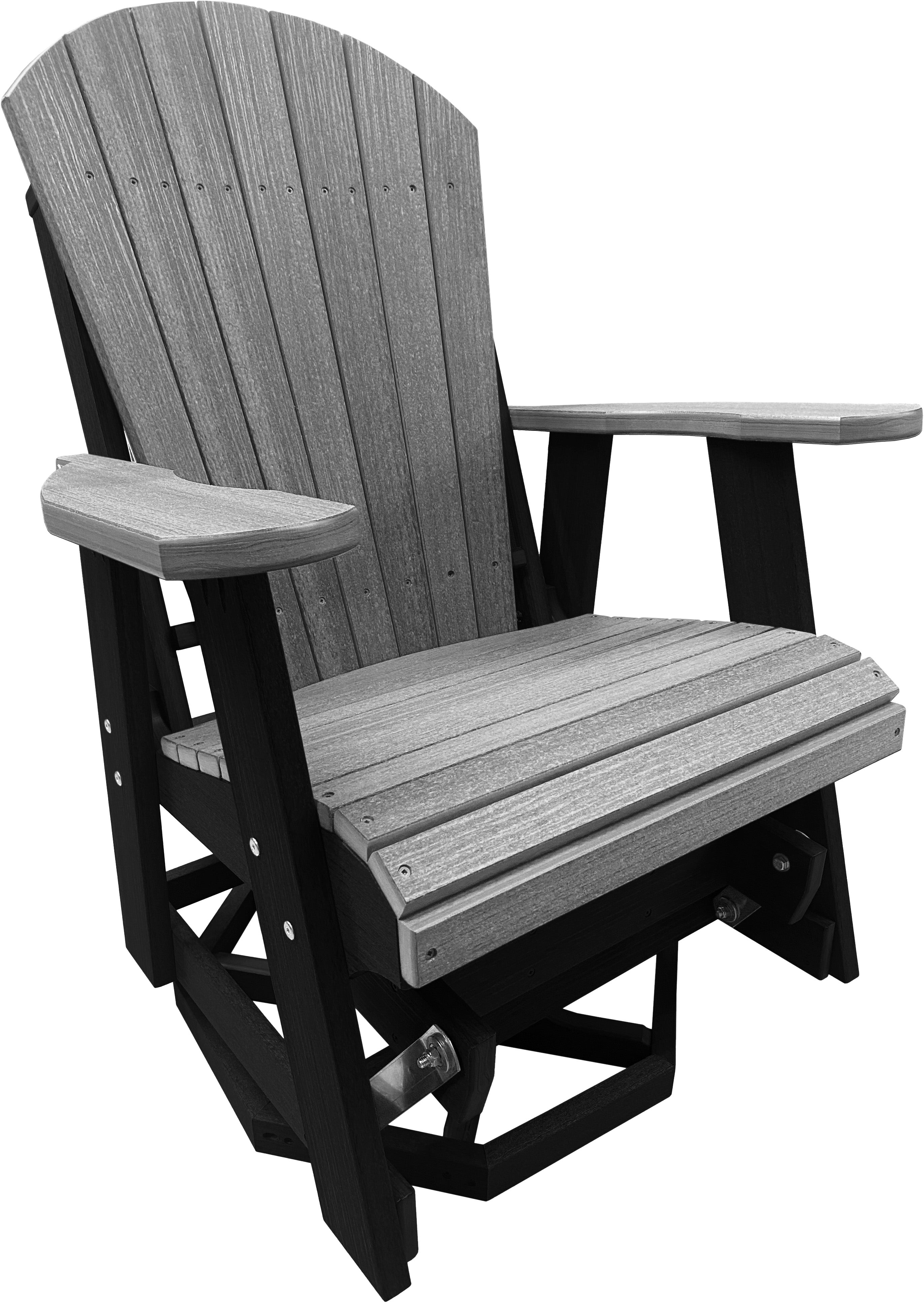 3-Piece Adirondack Swivel Gliders With Two Tier End Table