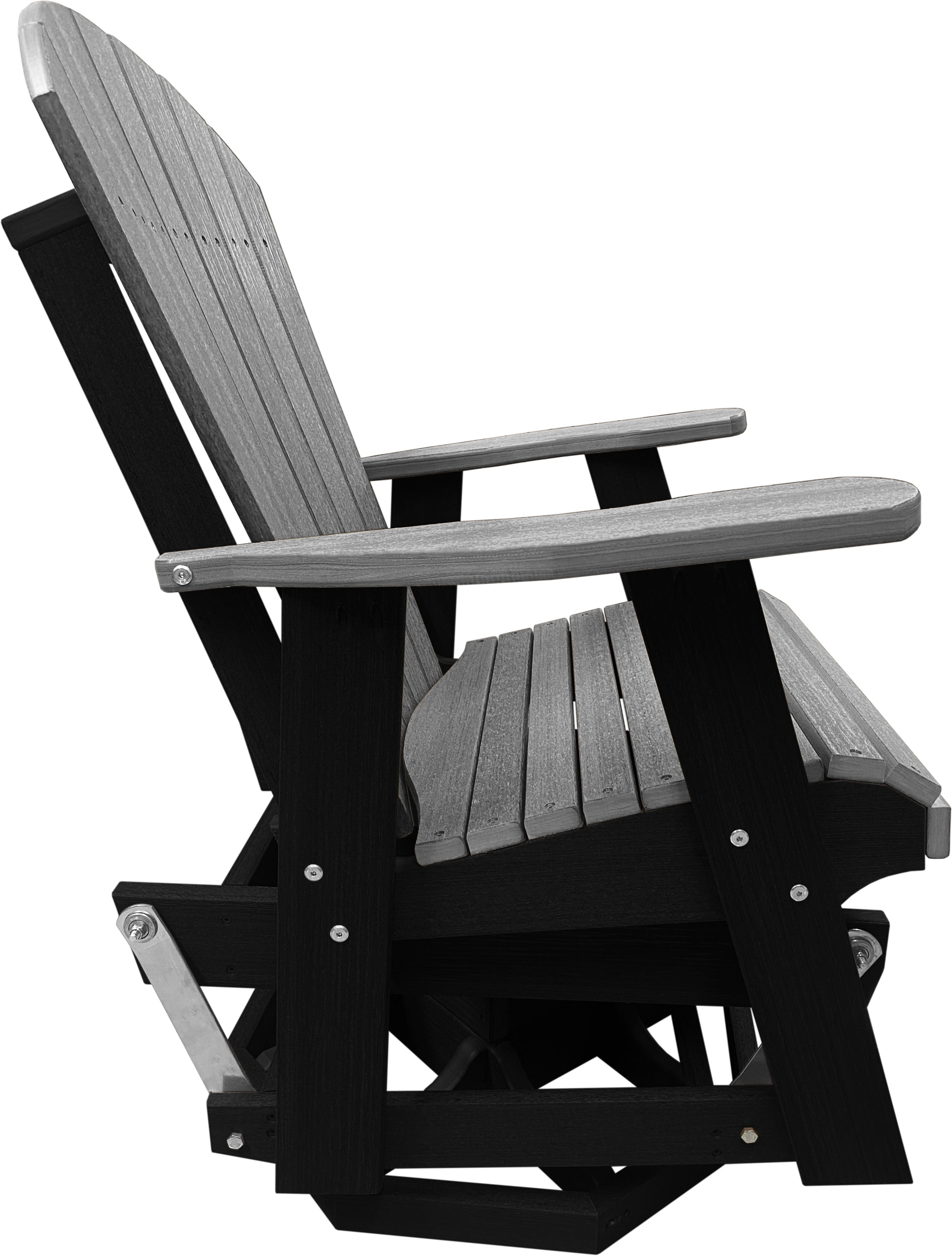 3-Piece Adirondack Swivel Gliders With Two Tier End Table