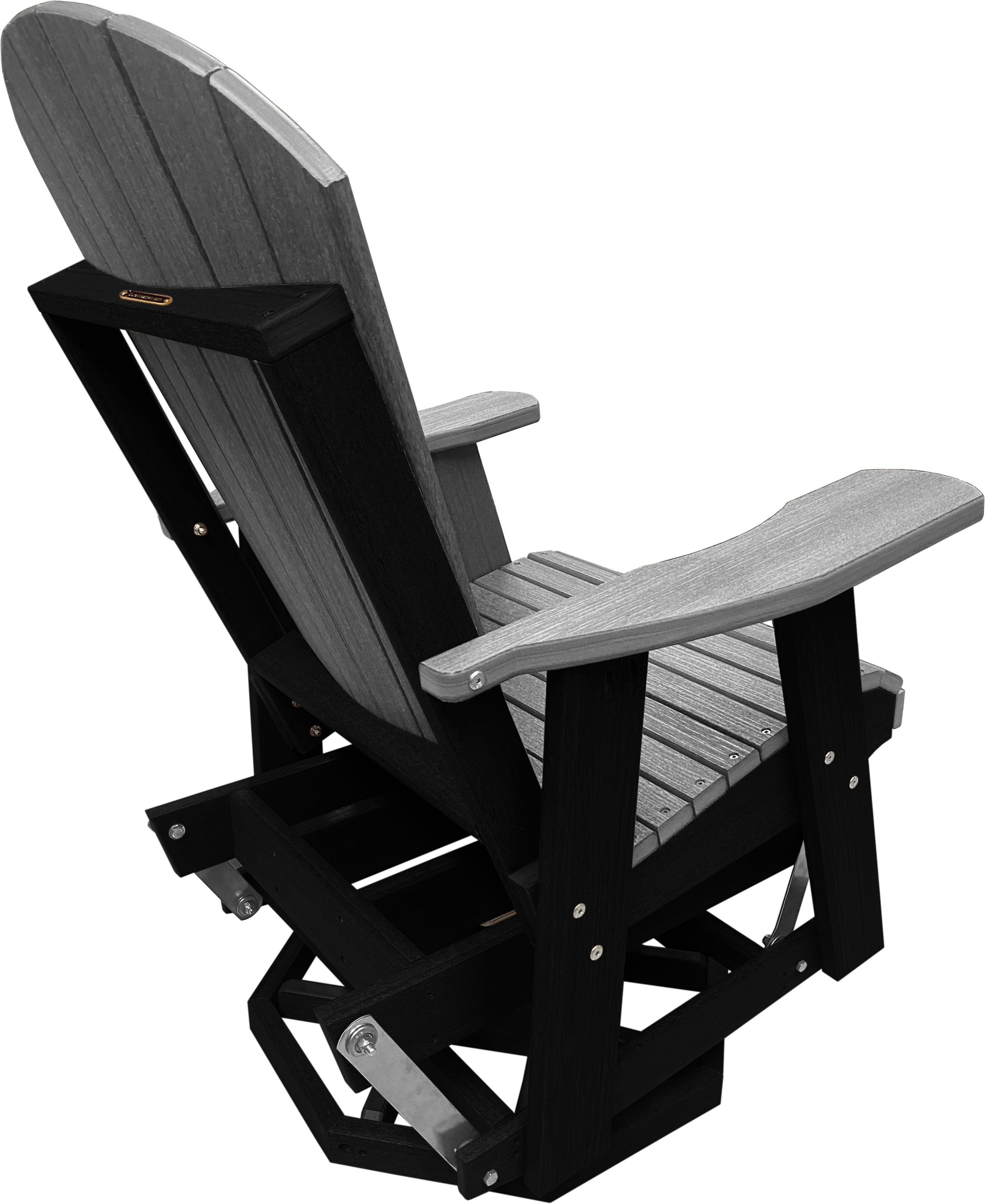 3-Piece Adirondack Swivel Gliders With Two Tier End Table