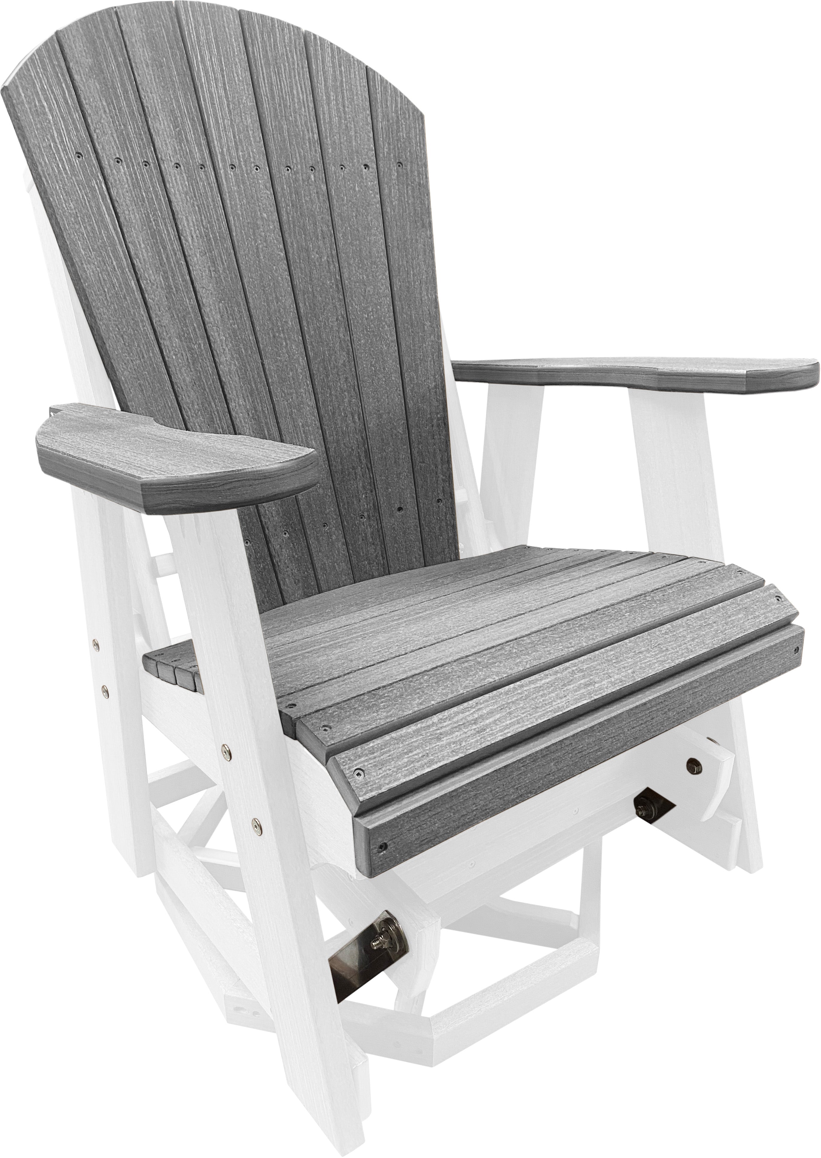 3-Piece Adirondack Swivel Gliders With Two Tier End Table