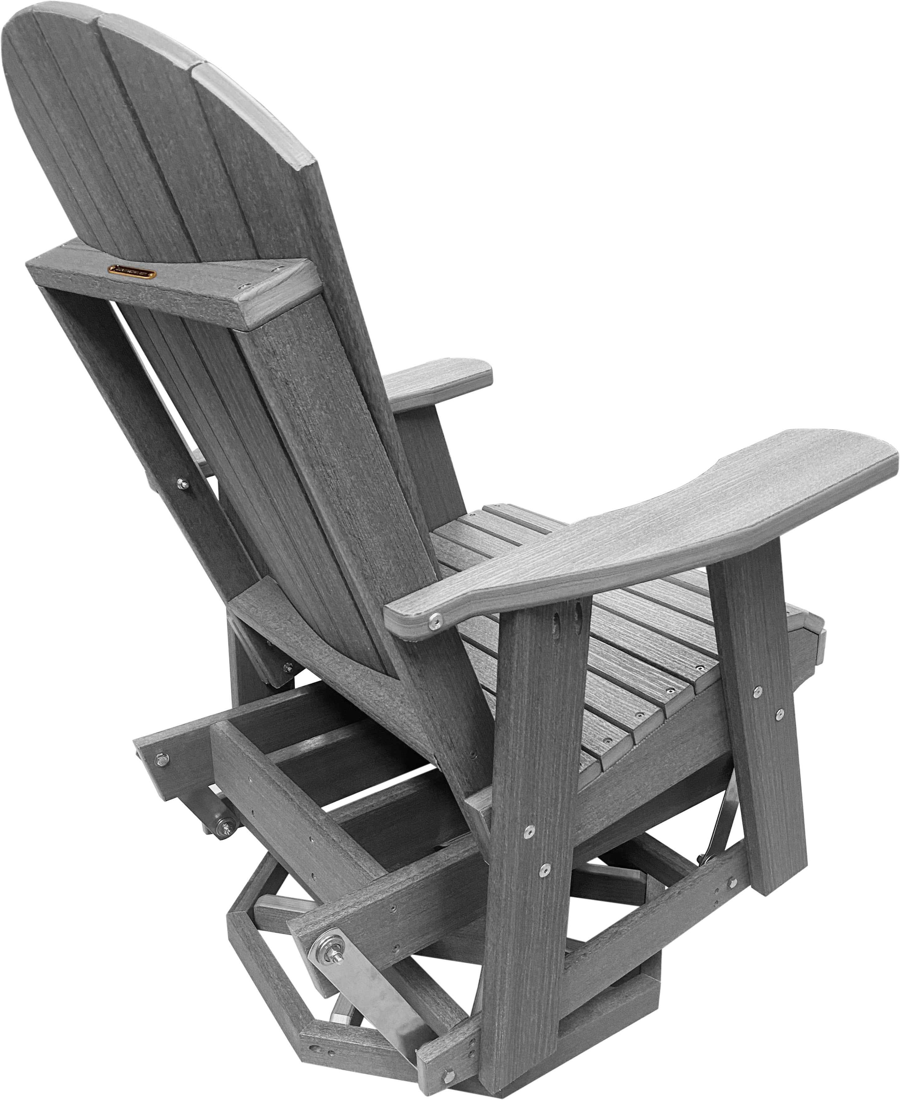 3-Piece Adirondack Swivel Gliders With Two Tier End Table