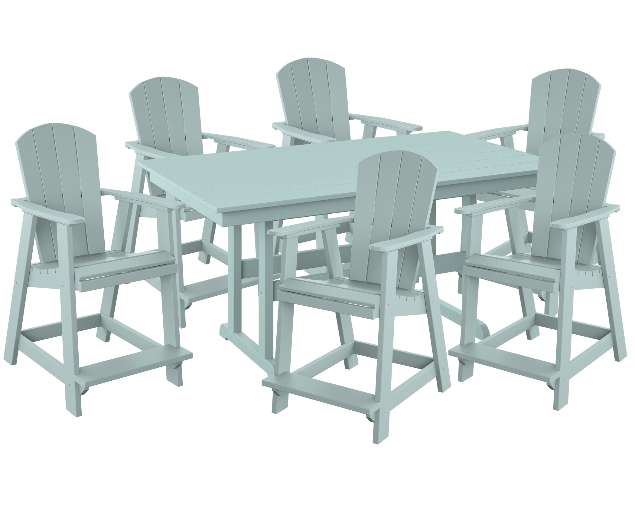 DURAWEATHER POLY® 7-Piece Yorkshire Adirondack Counter Set