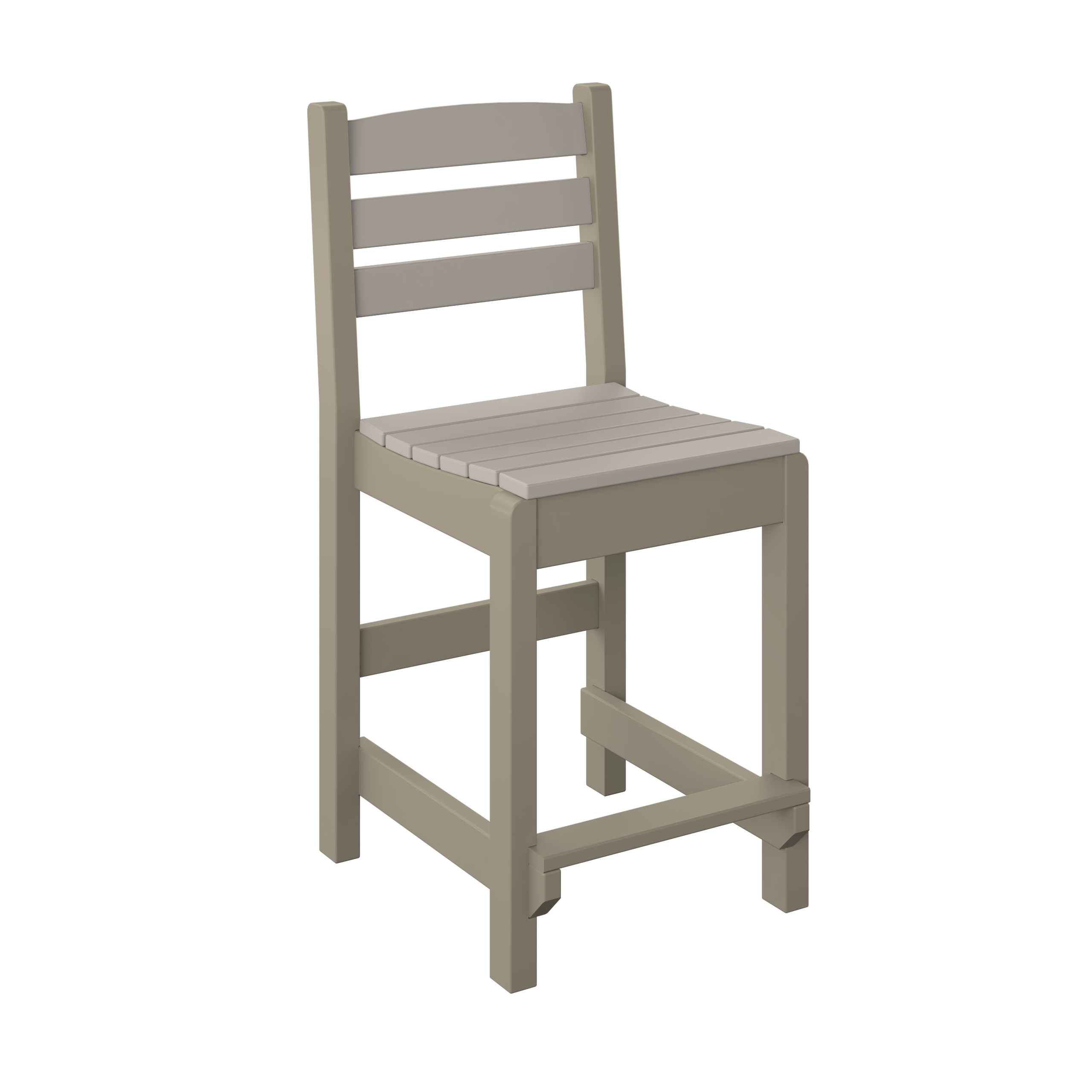 DURAWEATHER POLY® 5-Piece 38” Farmhouse Counter Set Two Side Chairs Two Arm Chairs
