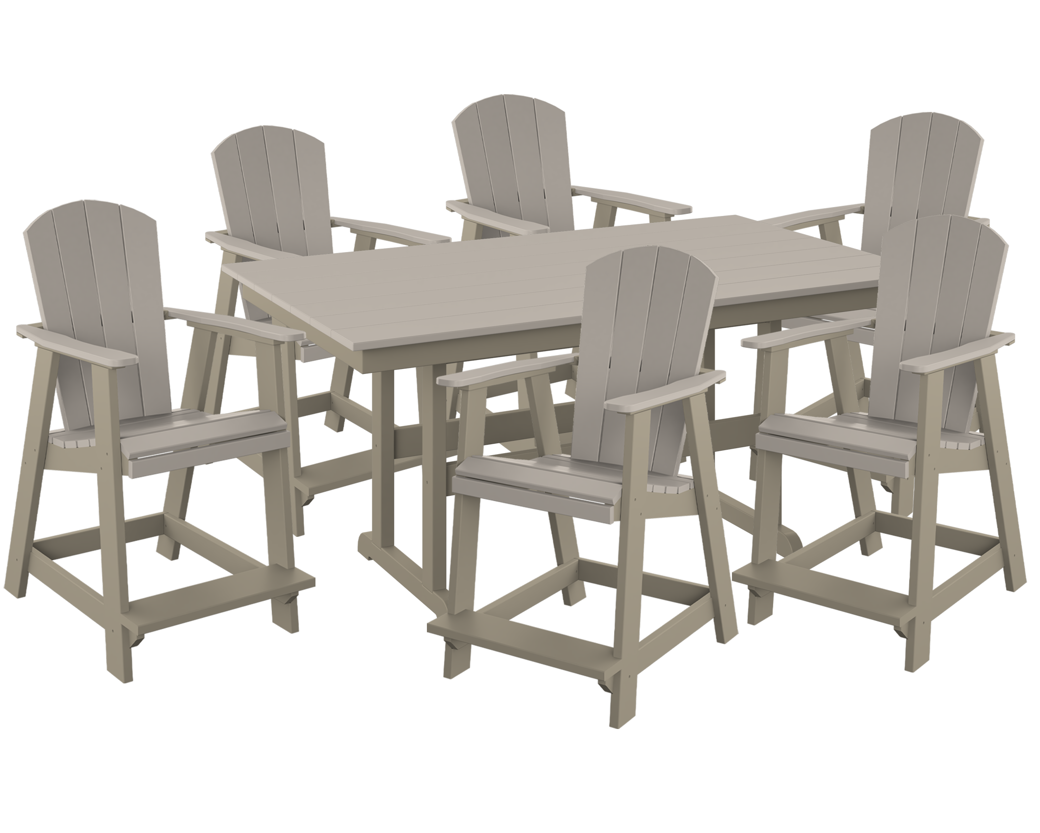 DURAWEATHER POLY® 7-Piece Yorkshire Adirondack Counter Set