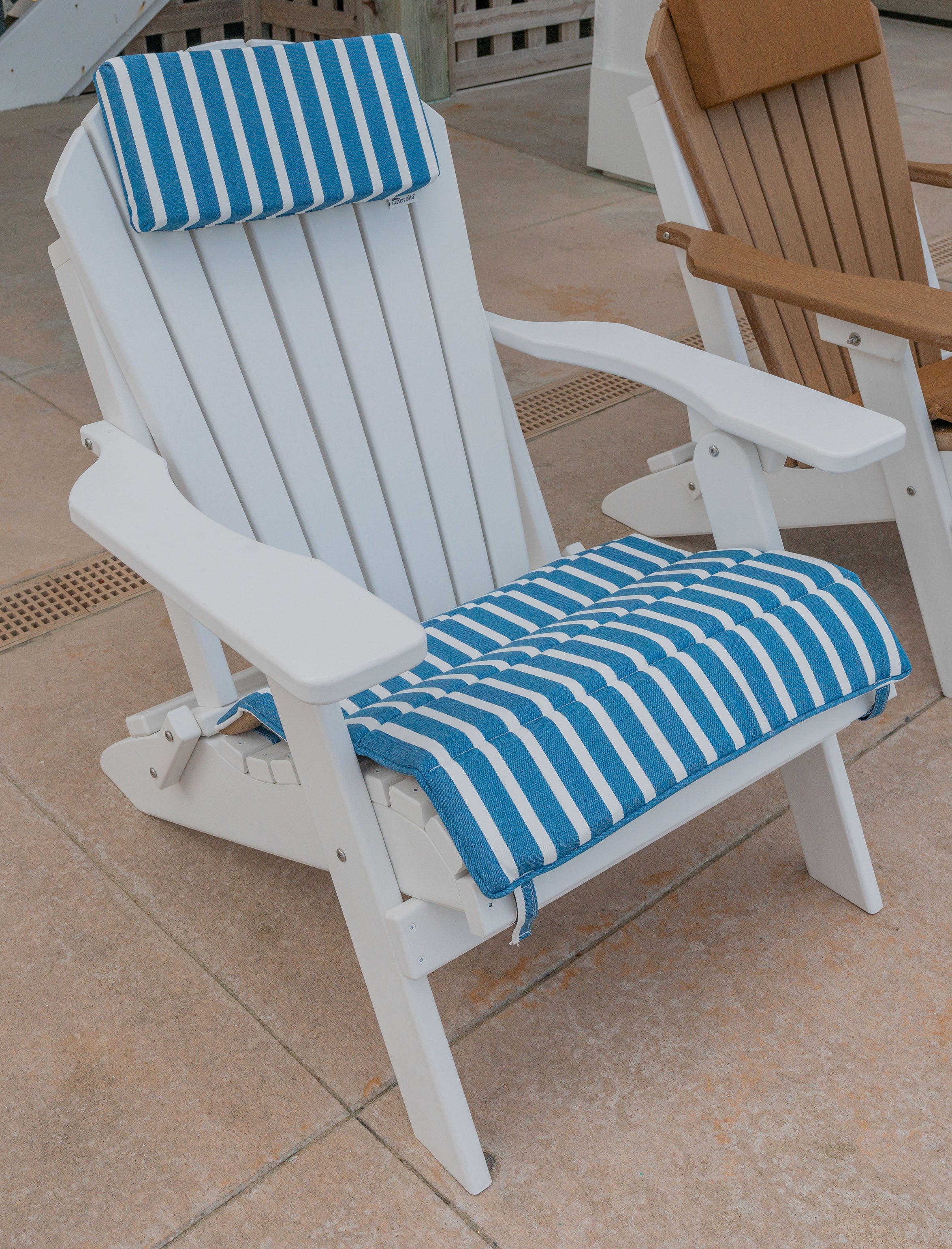 Folding And Stationary Adirondack Chair Seat Cushions Sunbrella® Fabric (18 Colors Options!)