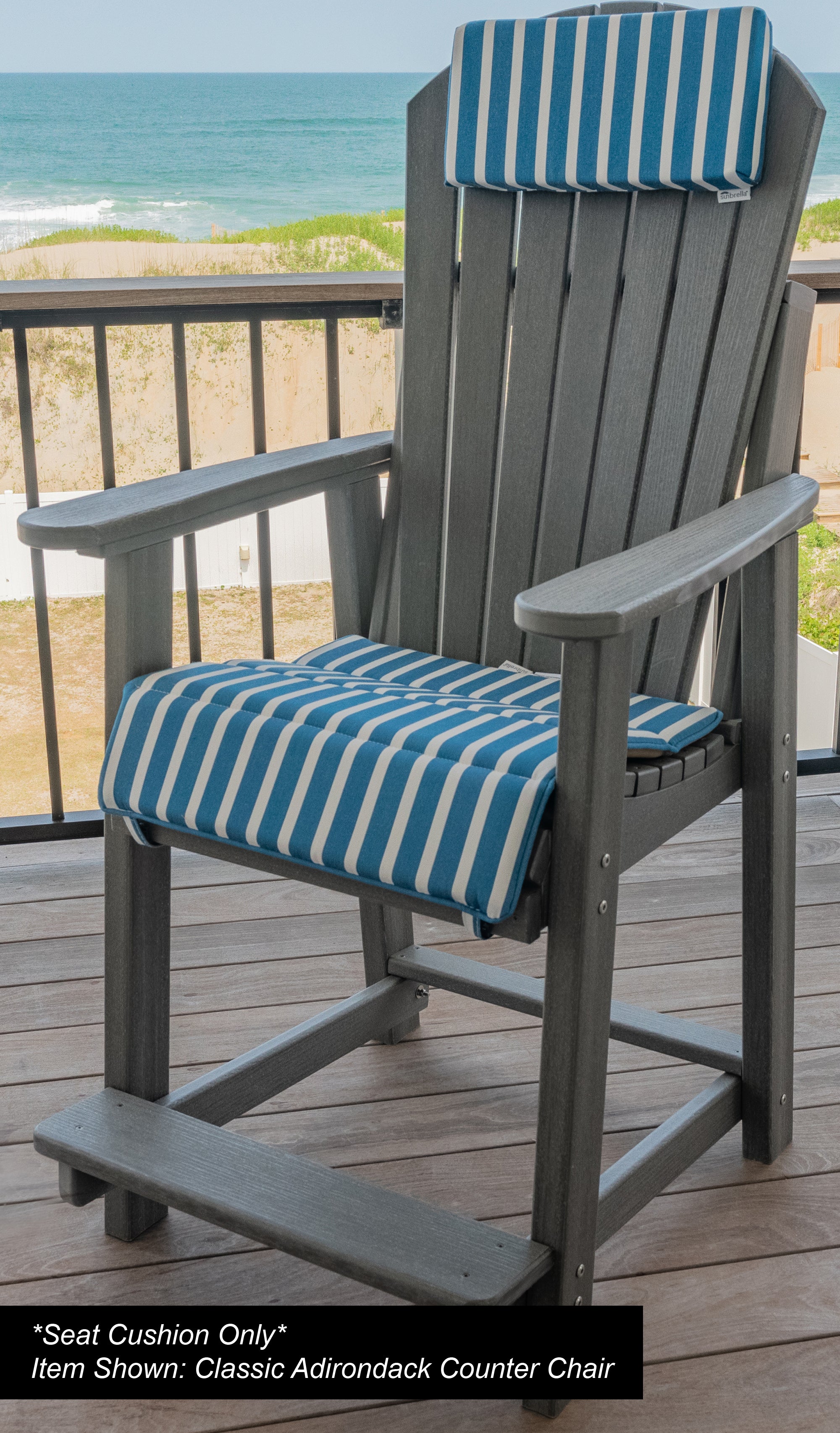 Dining, Counter, Rocker, & Glider Chair Seat Cushions Sunbrella® Fabric (18 Colors Options!)