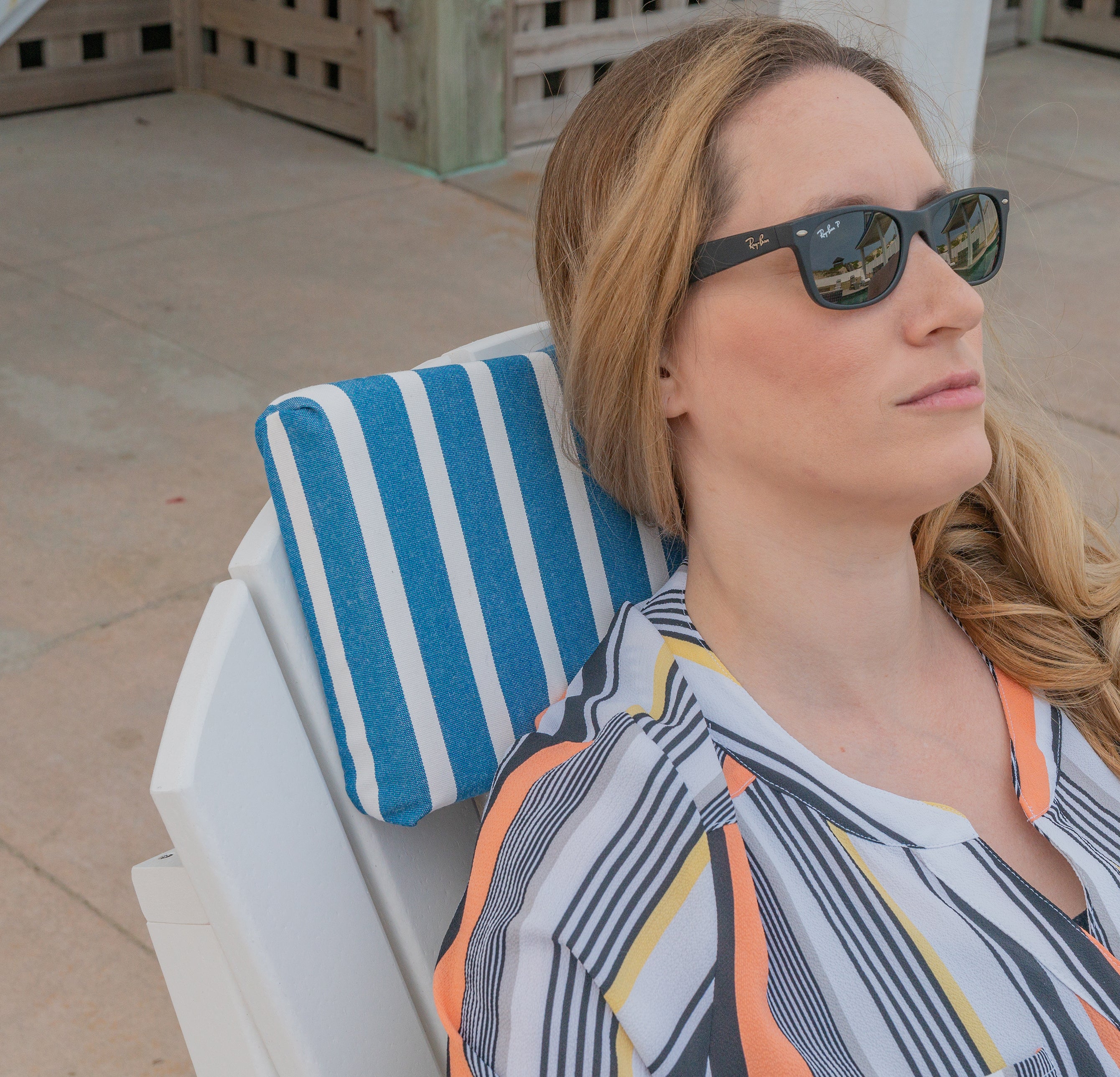 Neck Pillow With Velcro Ties in Sunbrella® Fabric (18 Colors Options!)