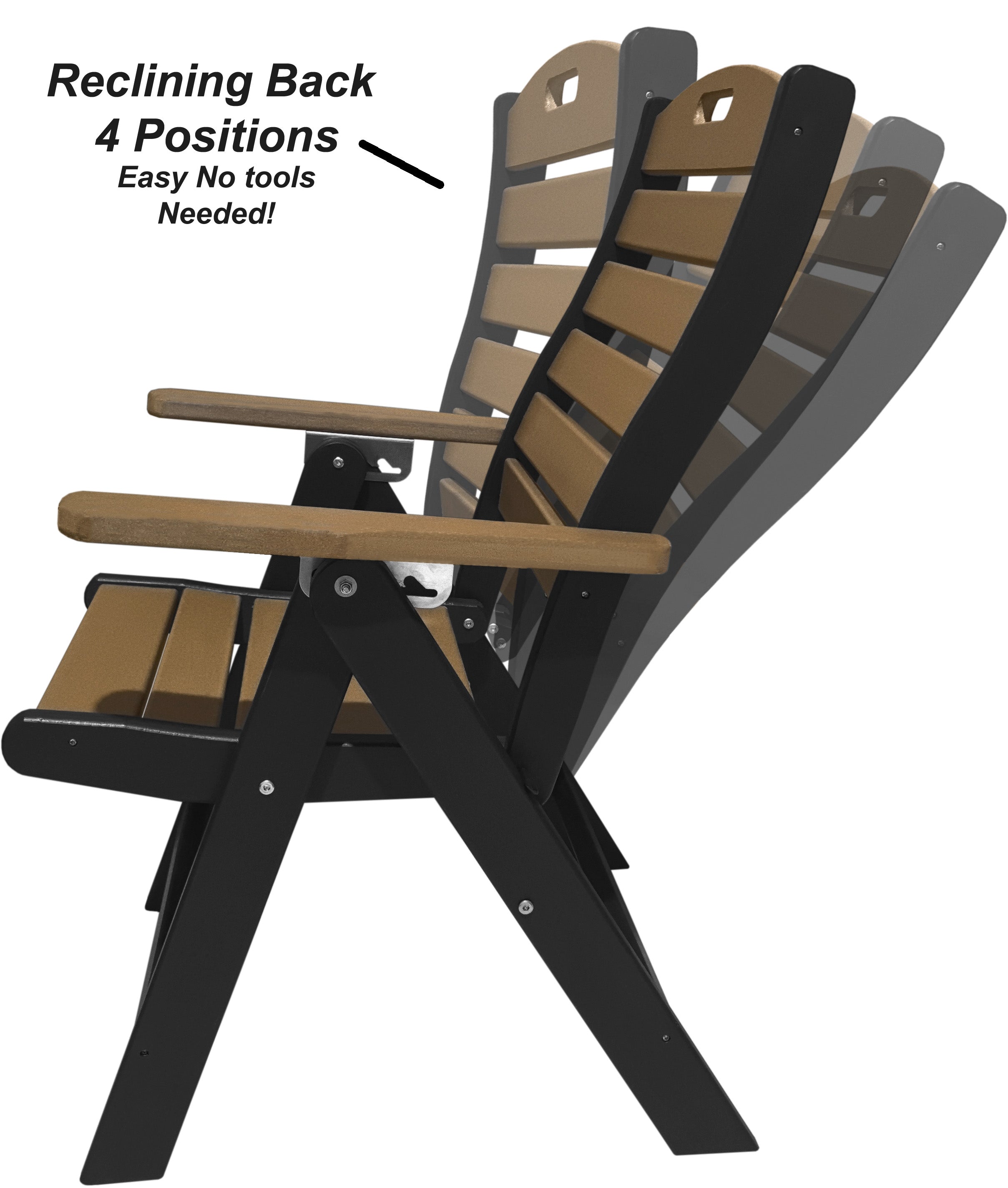 5-Piece Savannah Dining Table Set With Folding & Reclining Chairs