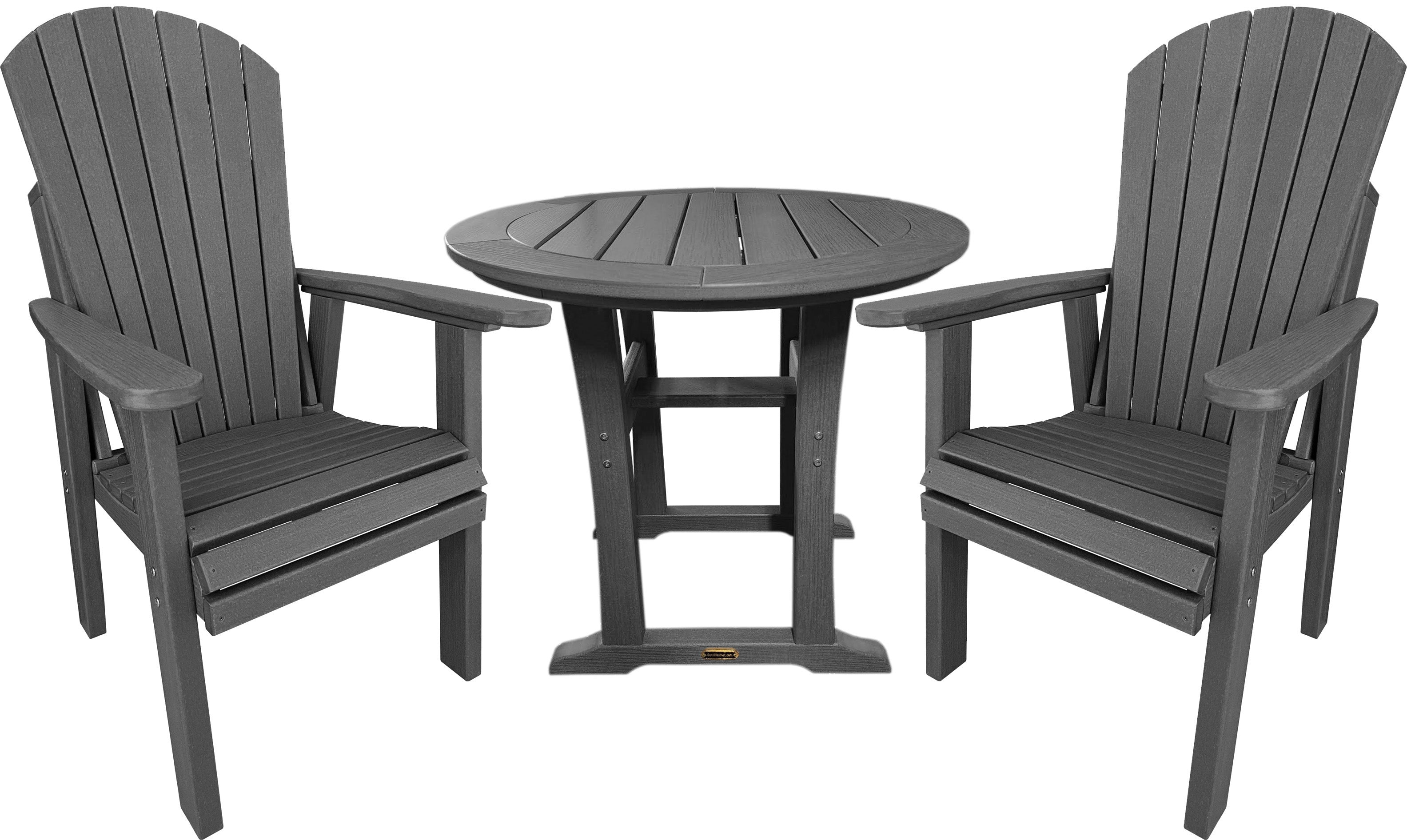 3-Piece Adirondack Bistro Dining Table Set