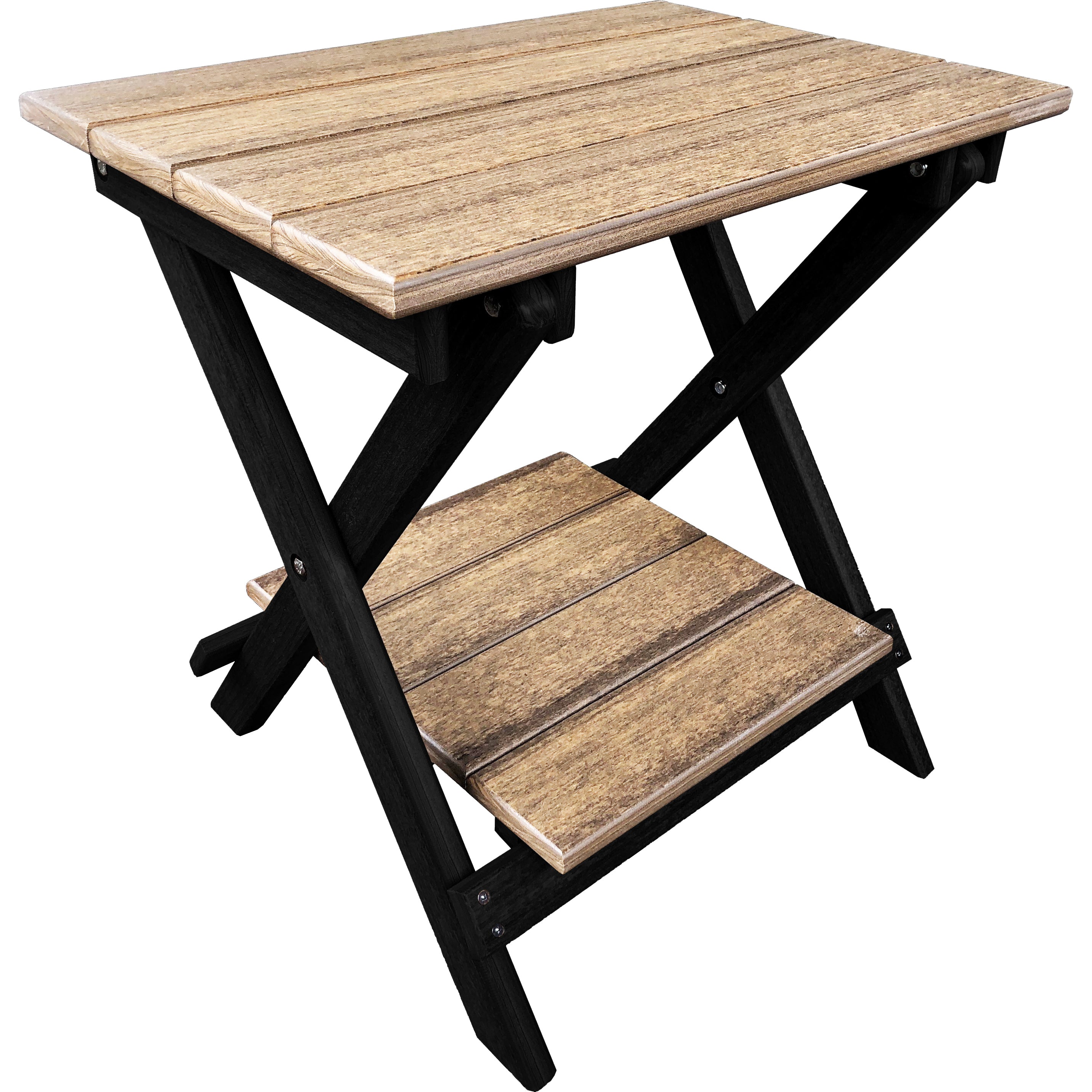 Folding Side Table w/ Removable Serving Tray - Ships Fully Assembled