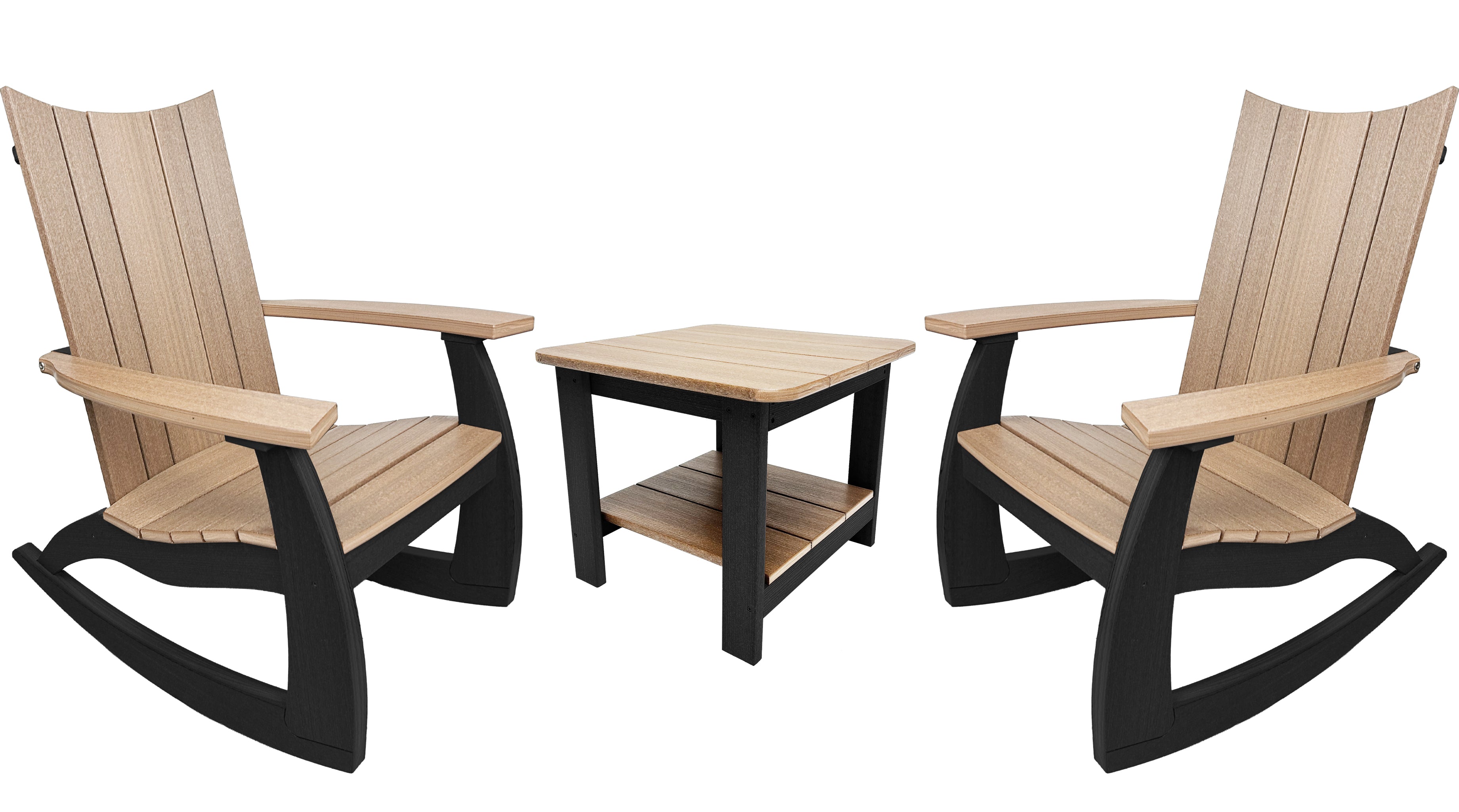 3-Piece Edge Modern Porch Rocker Set