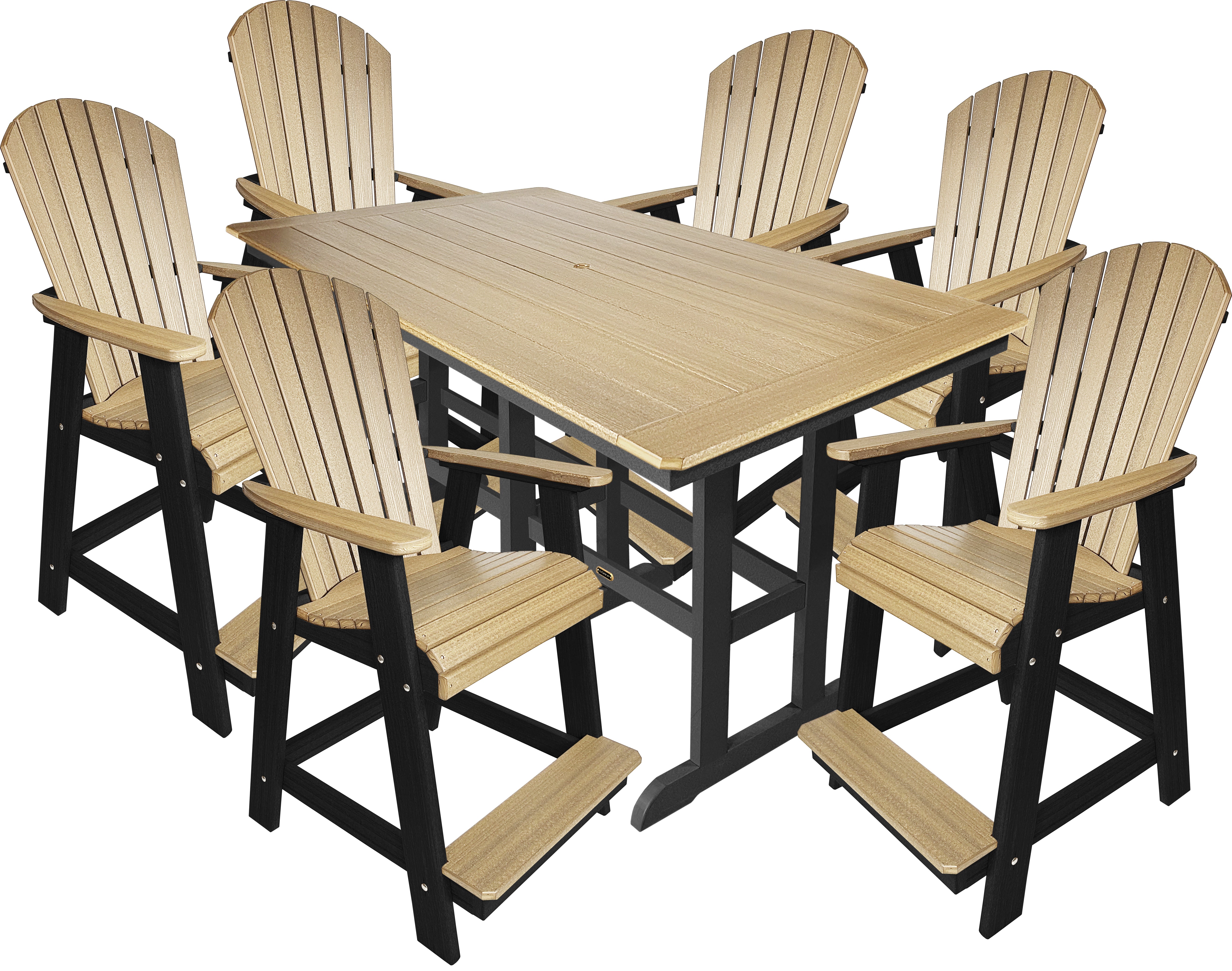 7-Piece Oceanview Adirondack Counter Set - Fully Assembled