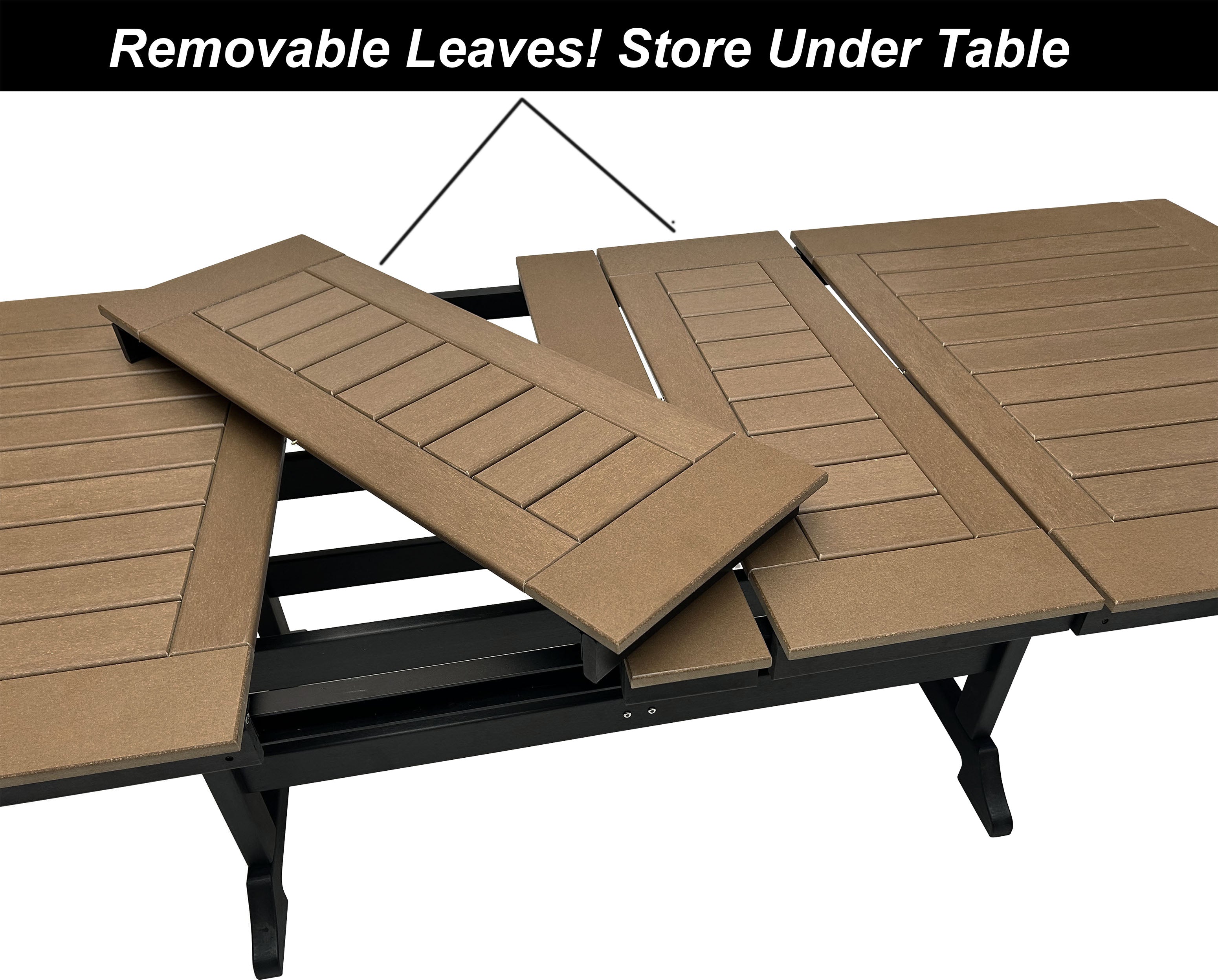 9-Piece Extension Savannah Dining Table Set With Folding & Reclining Chairs