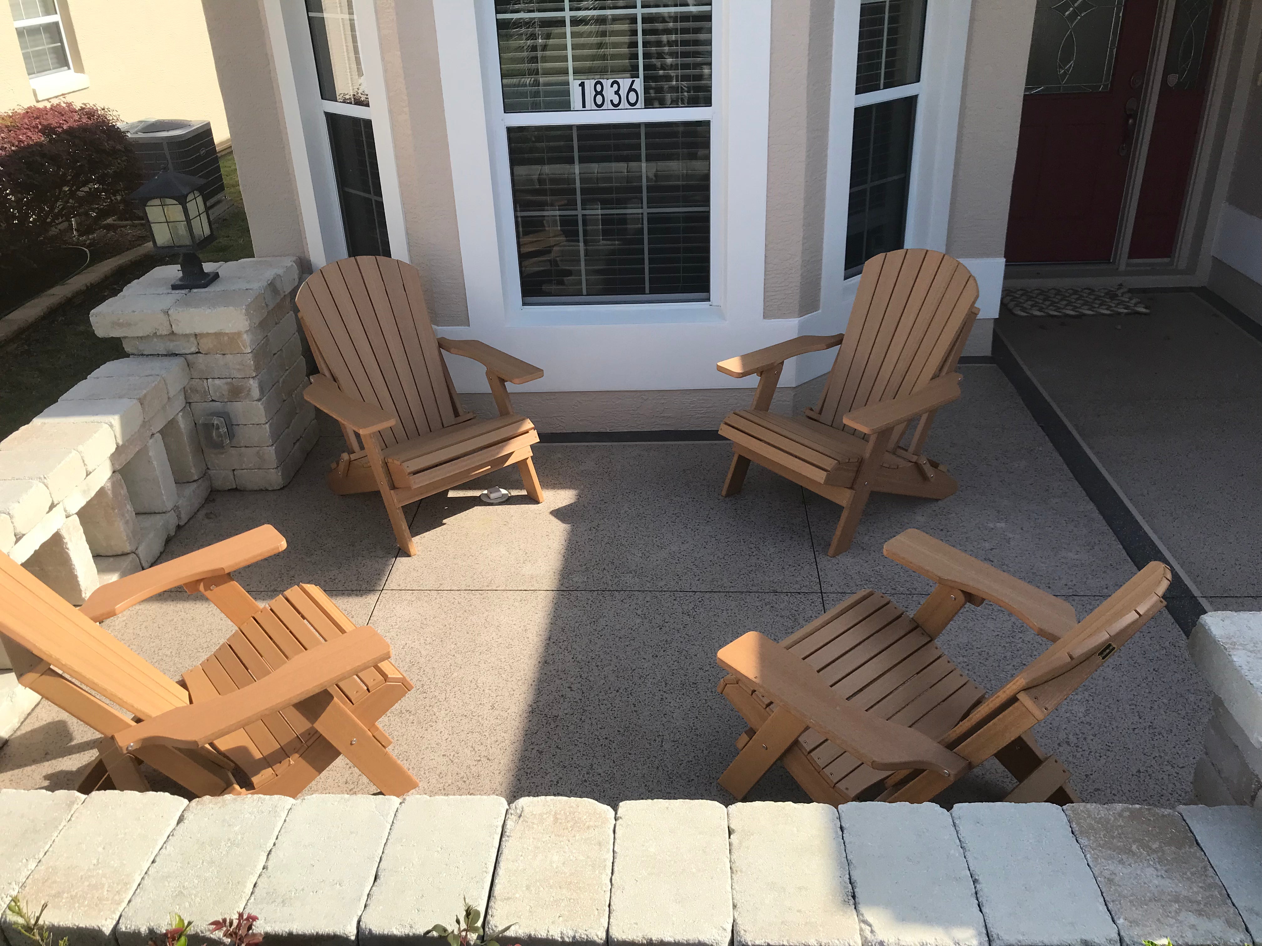 Folding Adirondack Chairs Set of 4 King-Size