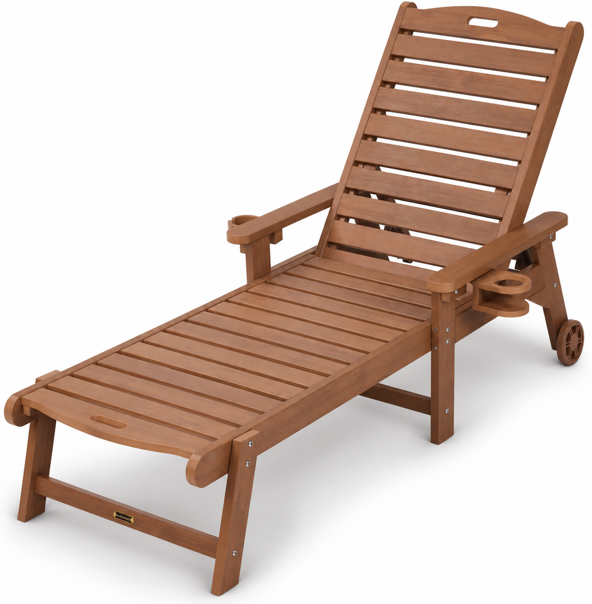 Chaise Lounge With Adjustable Back, Wheels, & Free Cushion