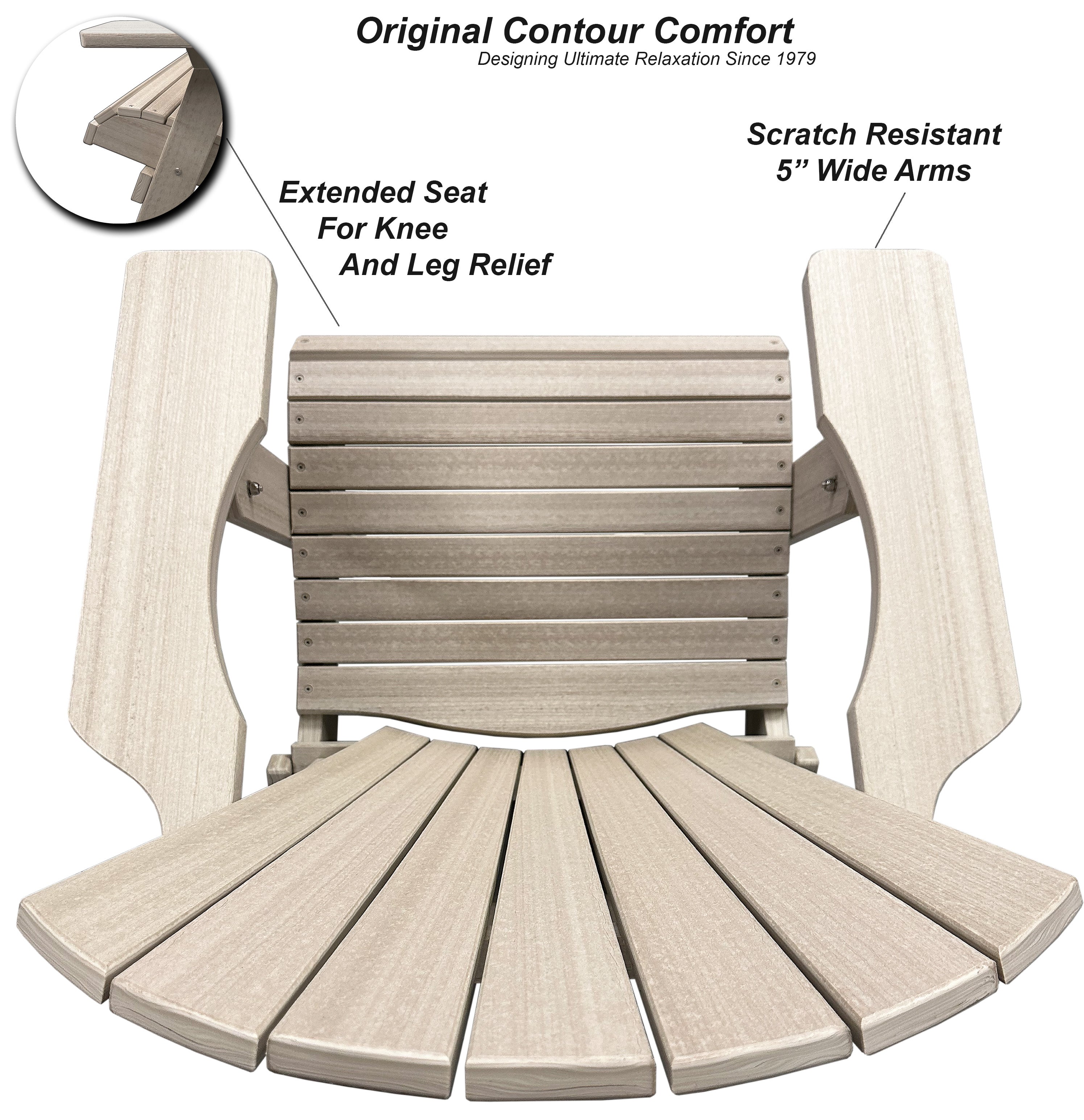 Folding Adirondack Chairs Set of 4 King-Size