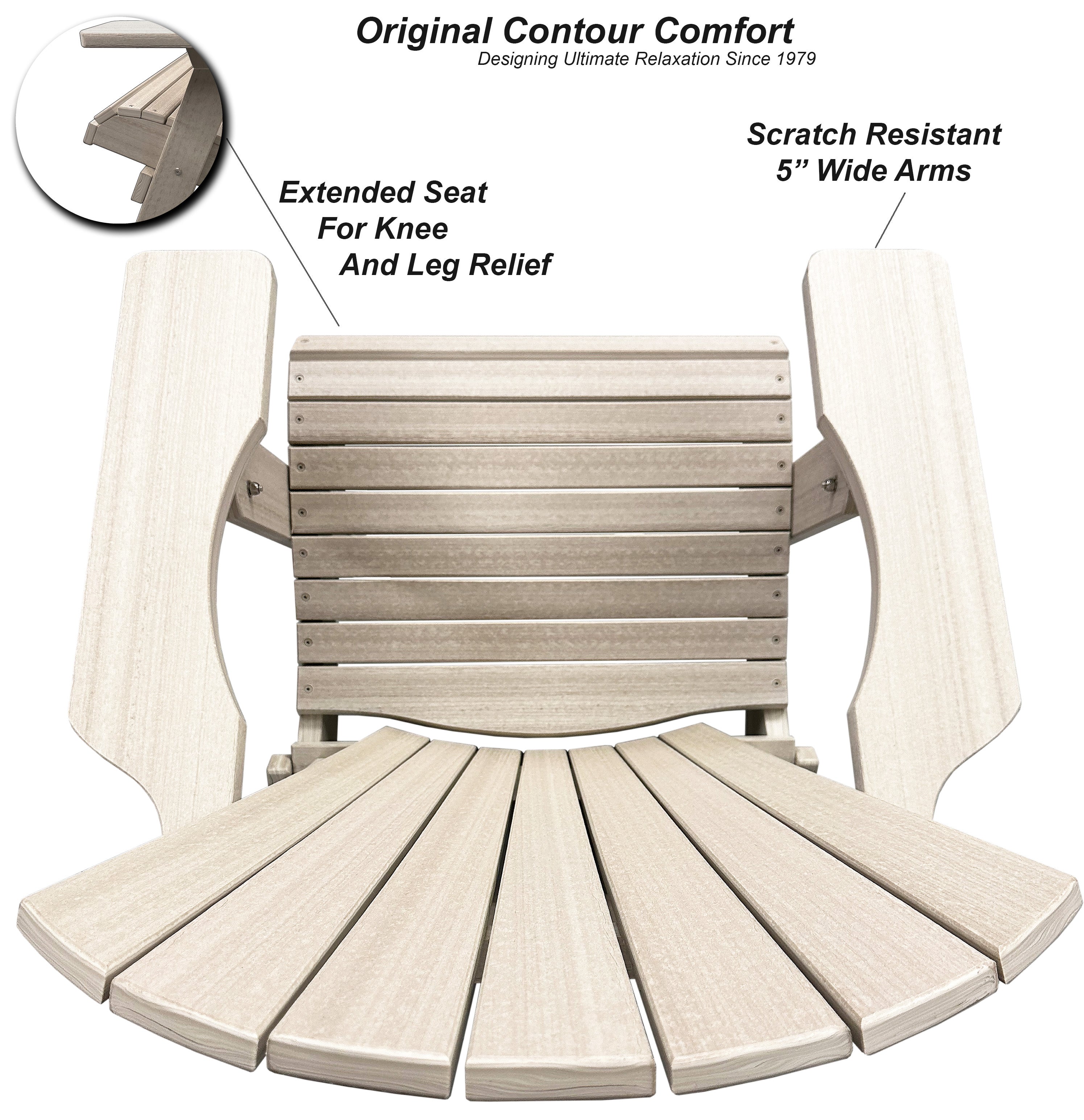 Folding Adirondack Chairs Set of 4 King-Size