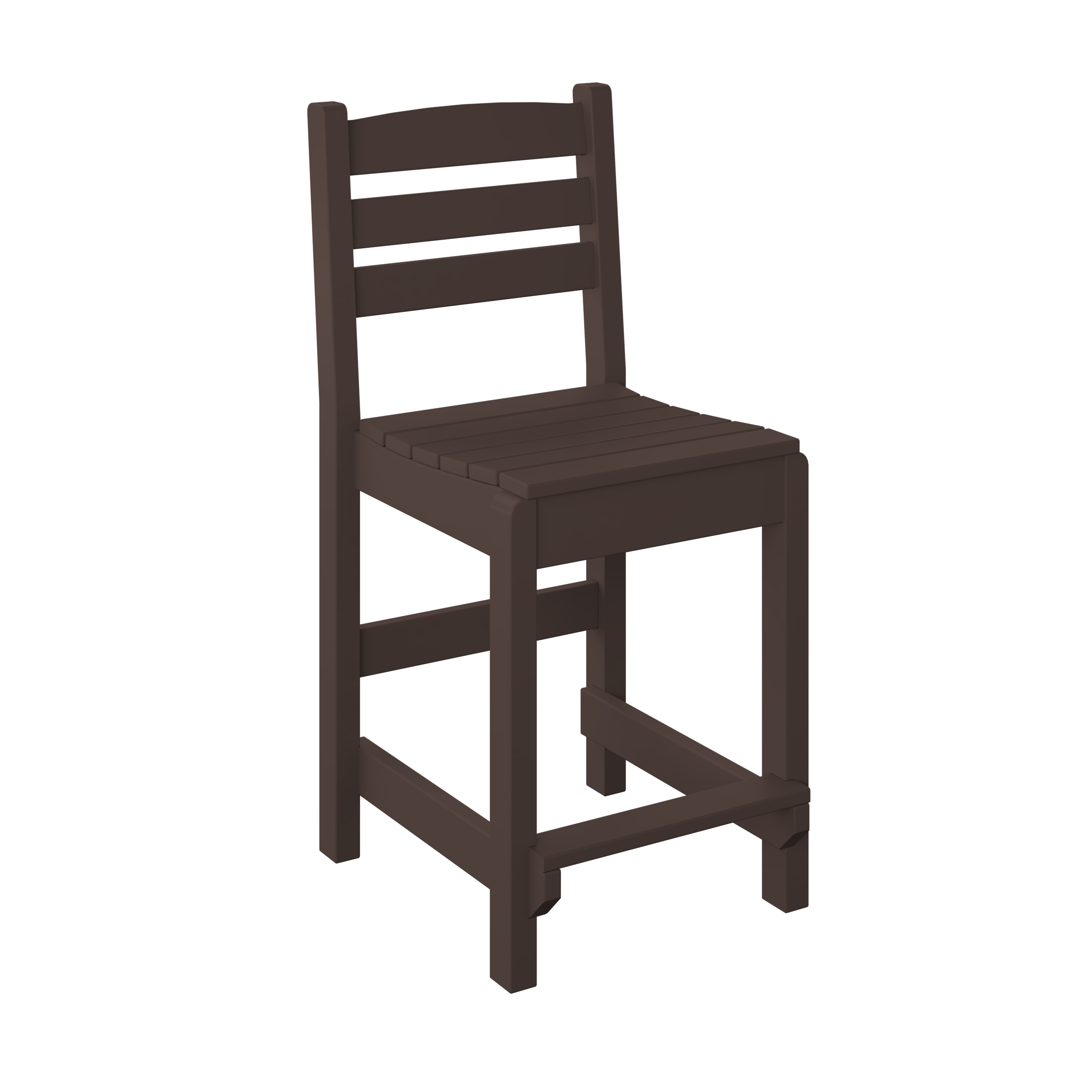 DURAWEATHER POLY® 5-Piece 38” Farmhouse Counter Set Two Side Chairs Two Arm Chairs