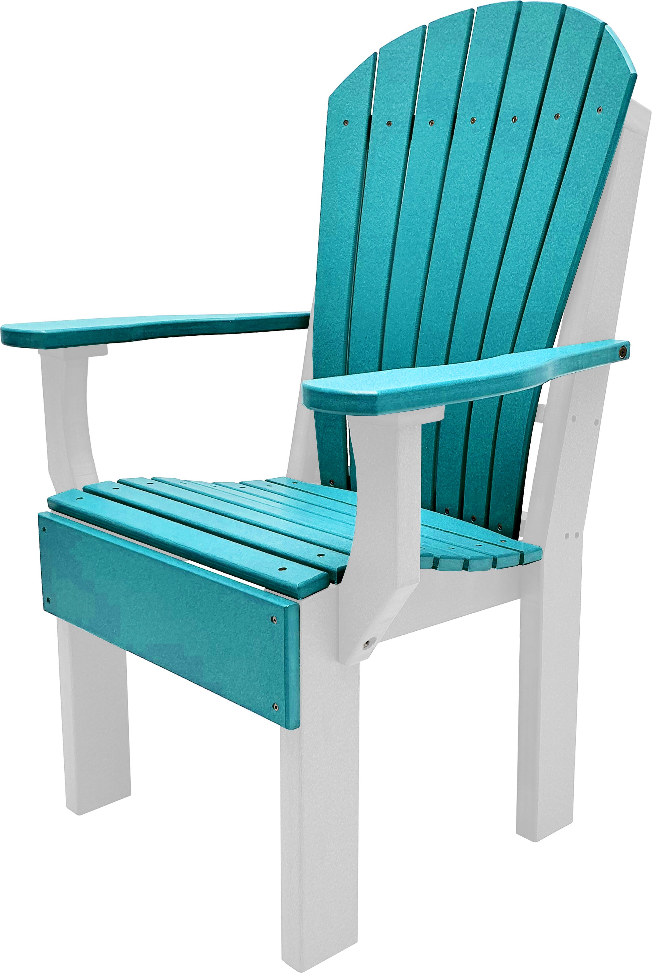 7-Piece Farmhouse Adirondack Dining Table Set With 2 Arm Chairs And 4 Side Chairs