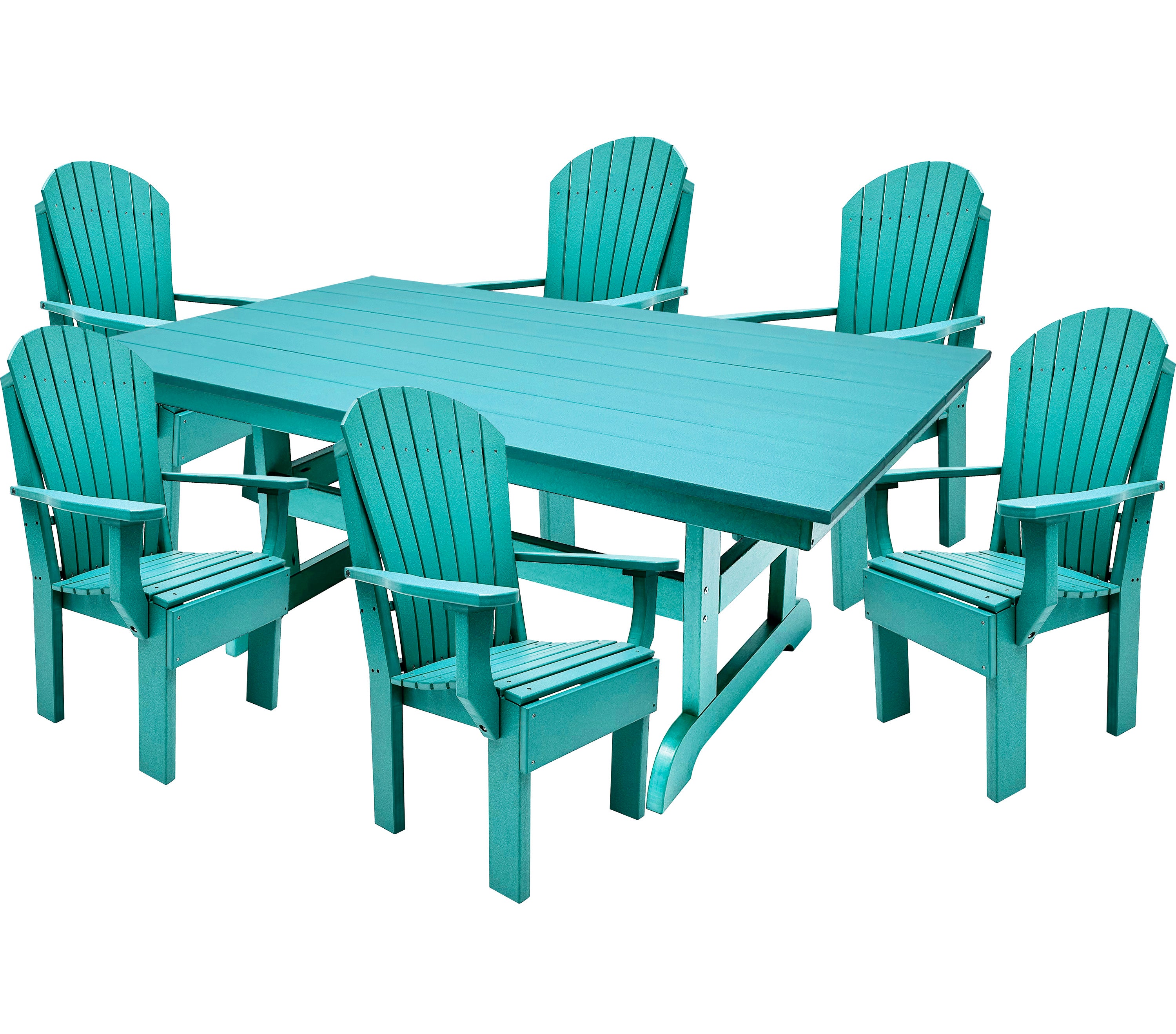 7-Piece Farmhouse Adirondack Dining Table Set