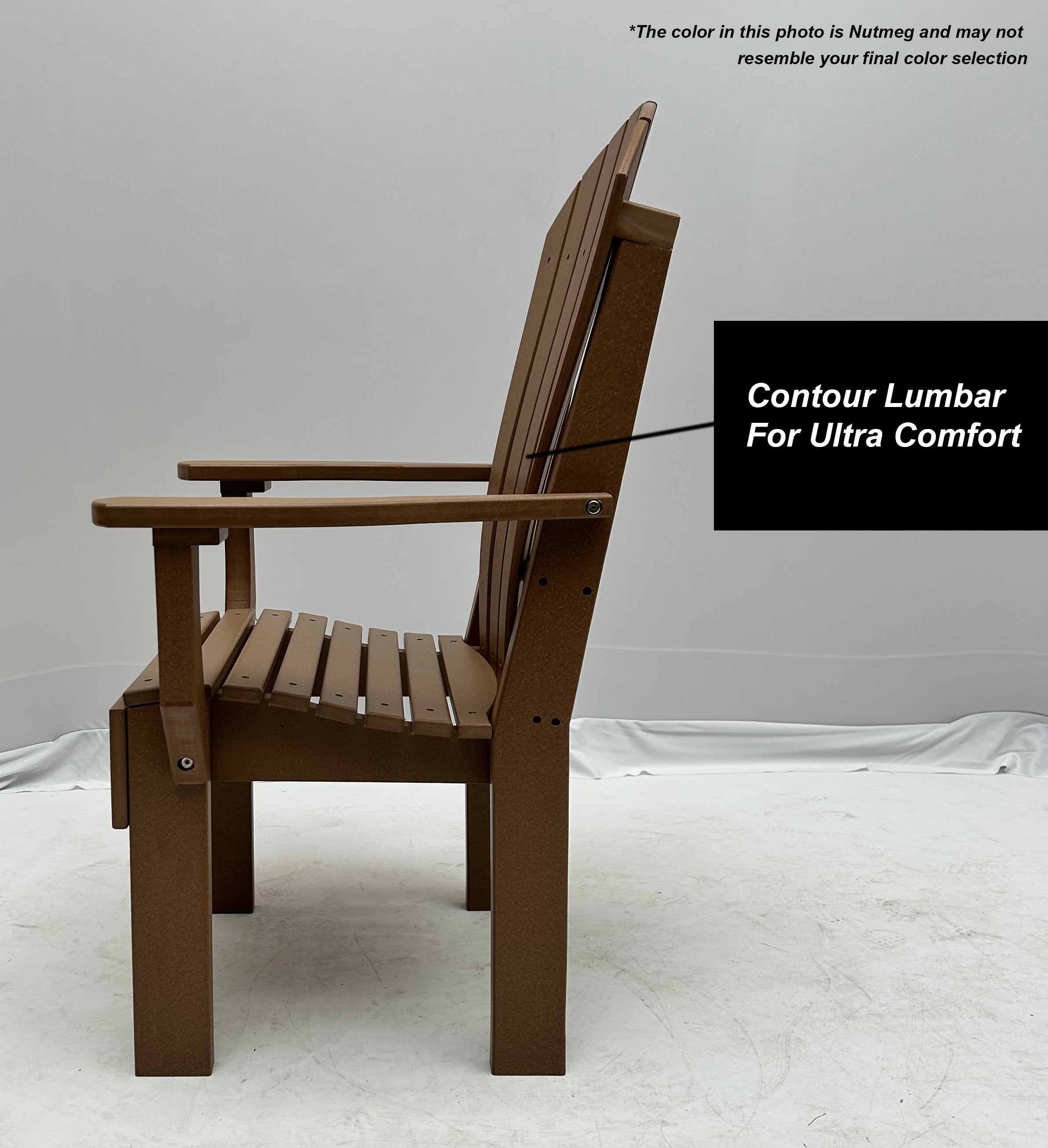 7-Piece Farmhouse Adirondack Dining Table Set With 2 Arm Chairs And 4 Side Chairs